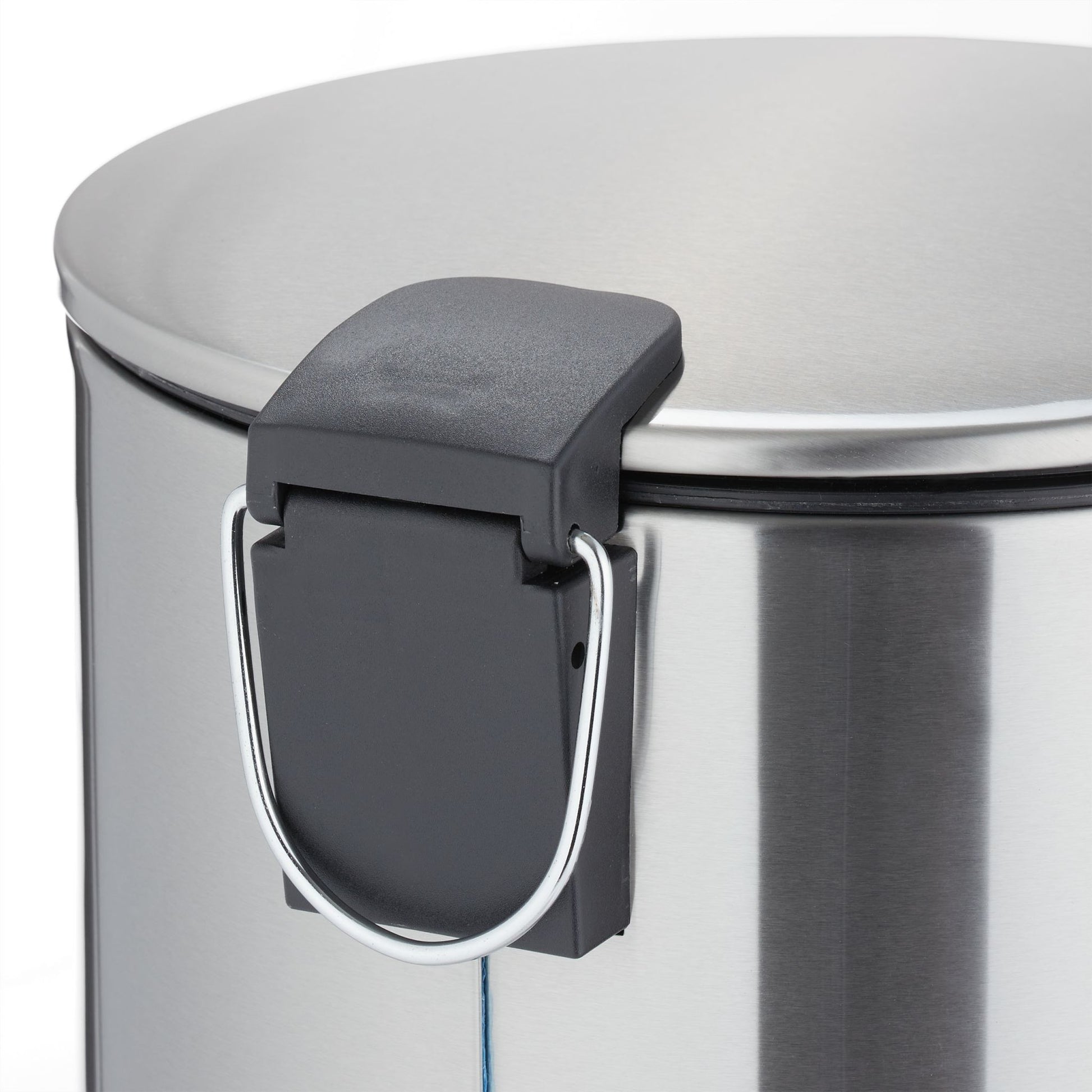 Treteimer 12L Edelstahl Schwarz-Silber von Relaxdays
