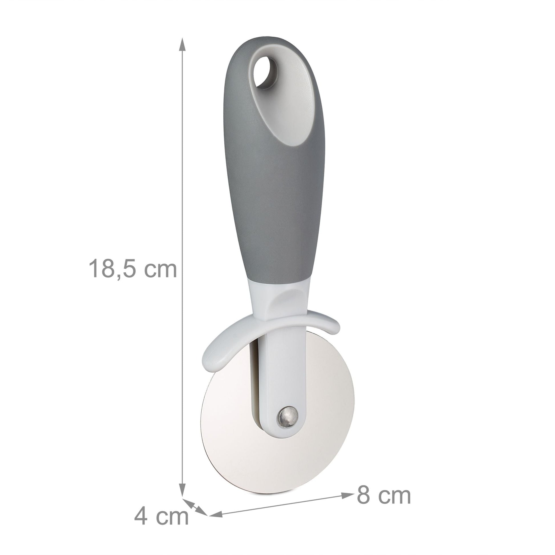 Pizzaschneider 2er-Set Anthrazit-Silber-Grau von Relaxdays