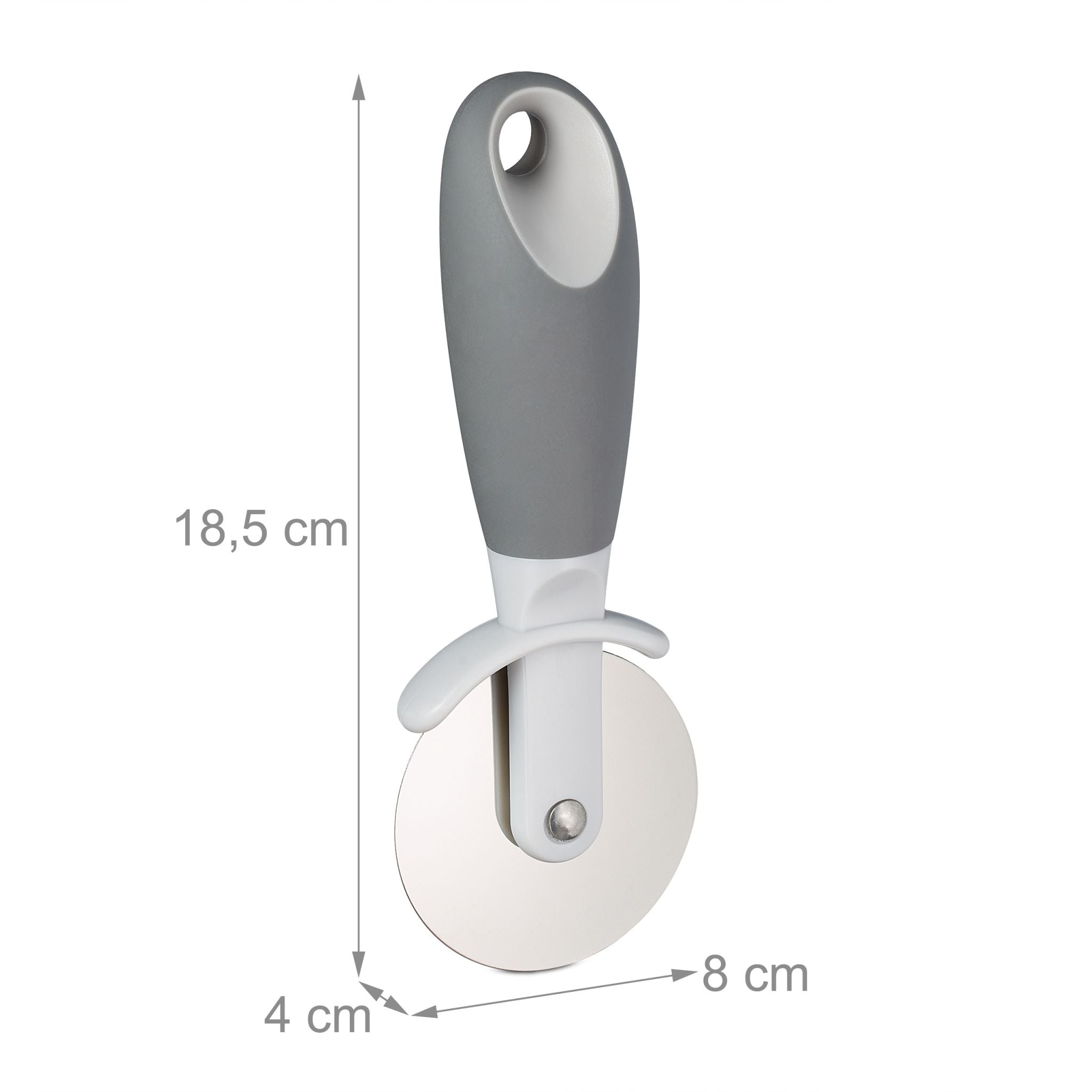 Pizzaschneider 2er-Set Anthrazit-Silber-Grau von Relaxdays