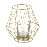 Geometrischer Teelichthalter Gold von Relaxdays