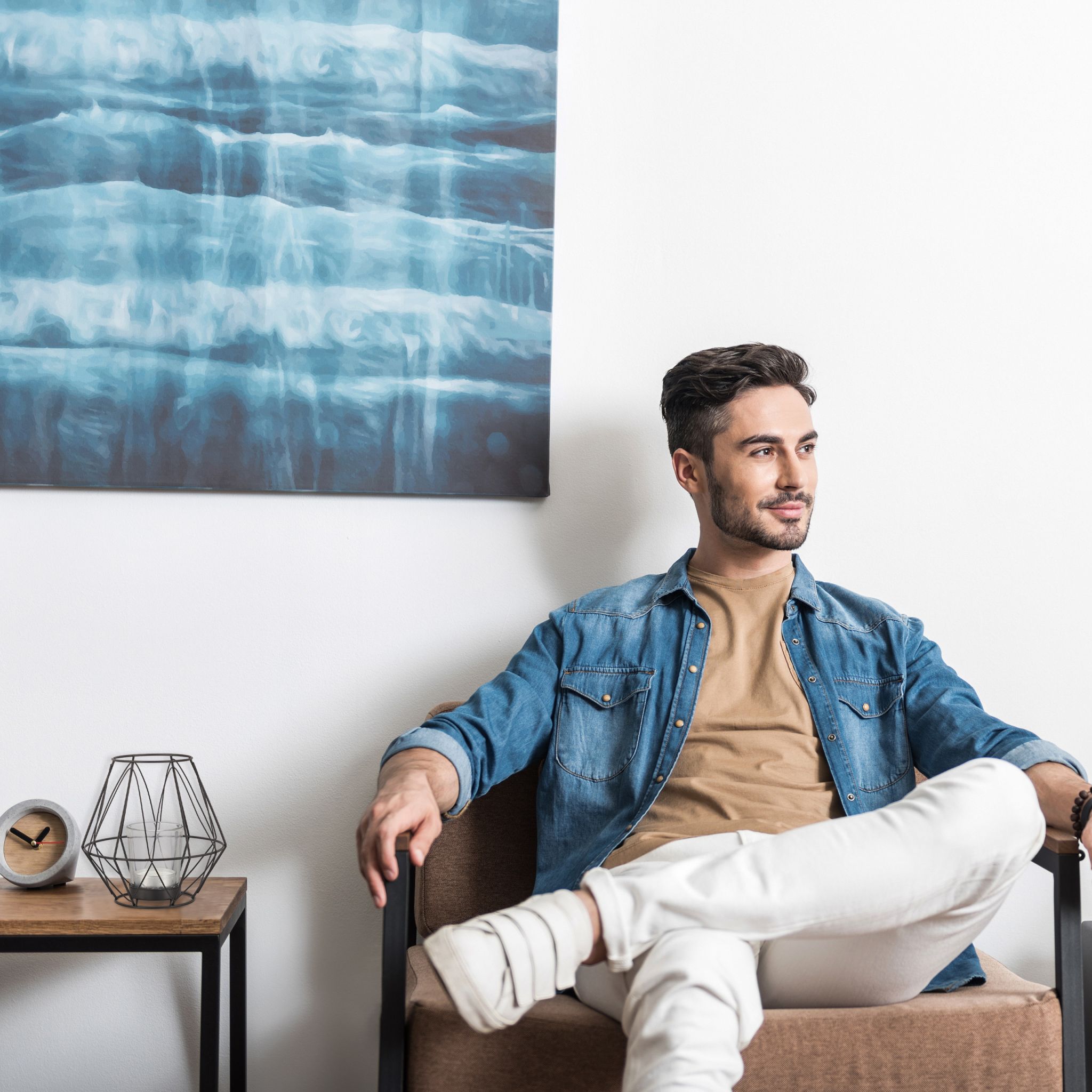 Geometrischer Teelichthalter Gold von Relaxdays