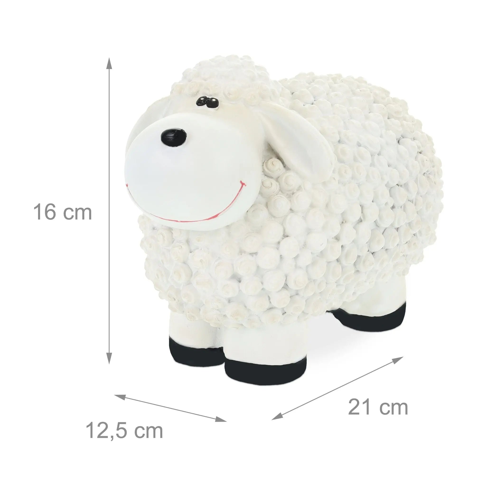 Gartenfigur Schaf Weiss-Schwarz von Relaxdays