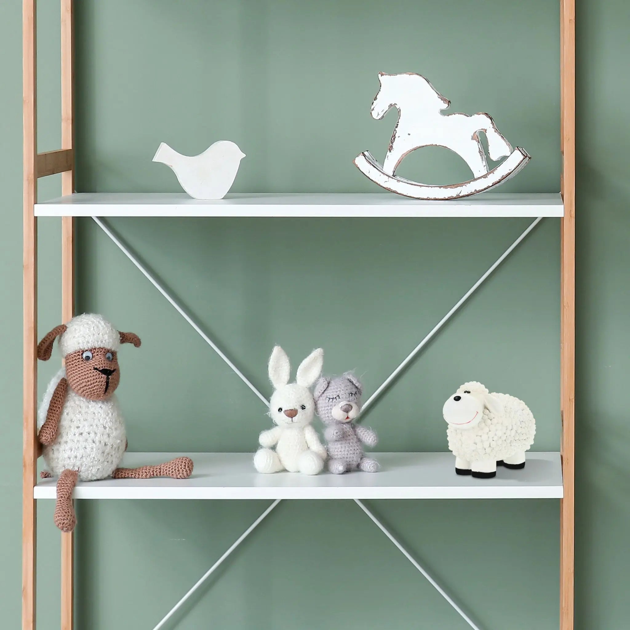 Gartenfigur Schaf Weiss-Schwarz von Relaxdays