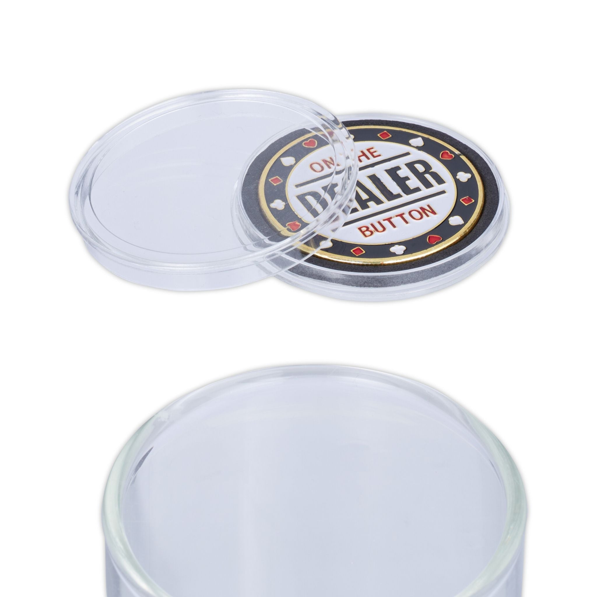 Poker Button Set Metall Weiss-Gold-Lila von Relaxdays