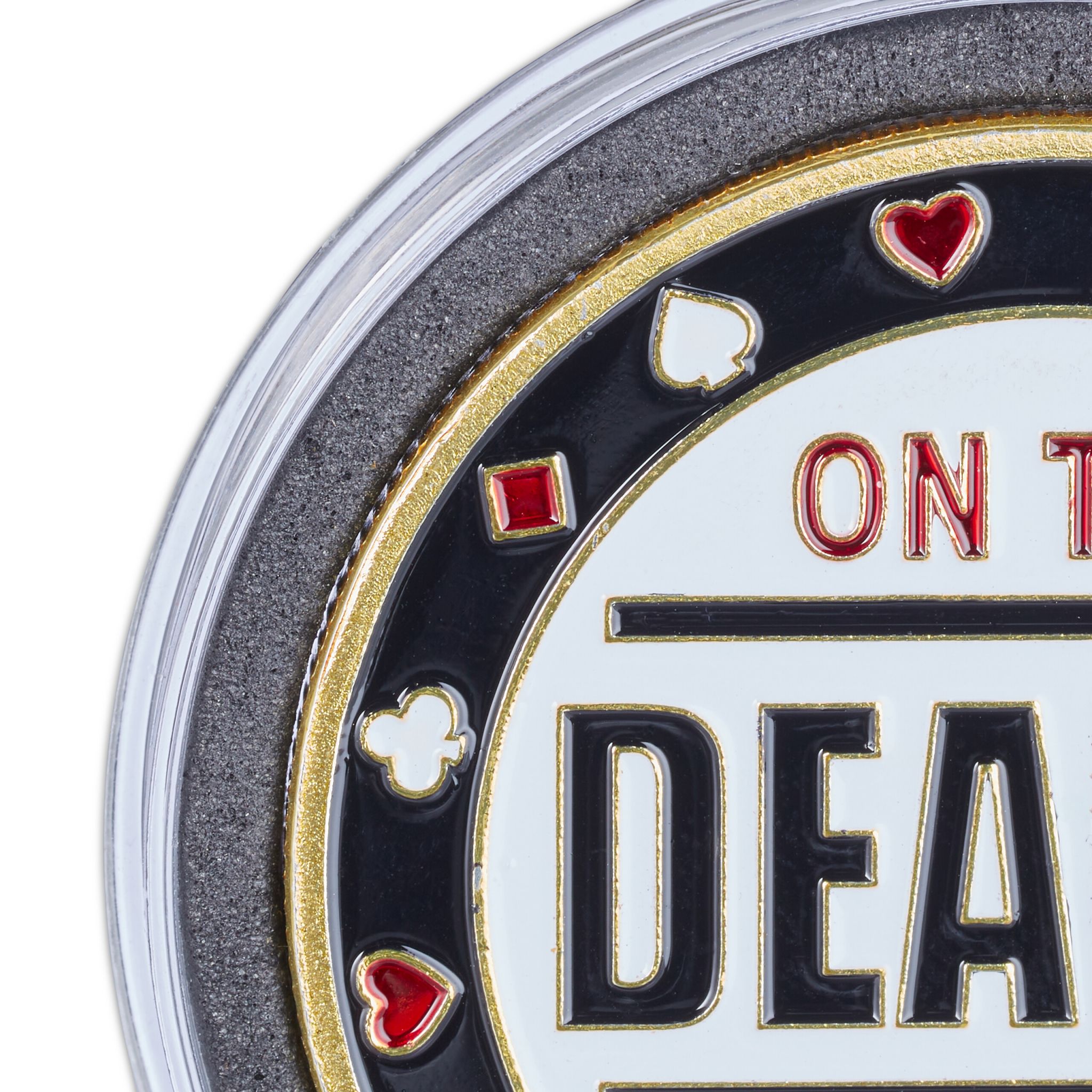 Poker Button Set Metall Weiss-Gold-Lila von Relaxdays