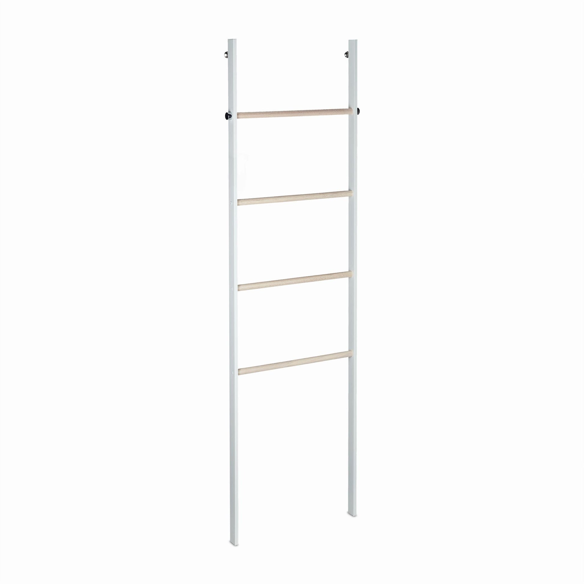 Handtuchleiter Holz & Metall Weiss-Hellbraun von Relaxdays