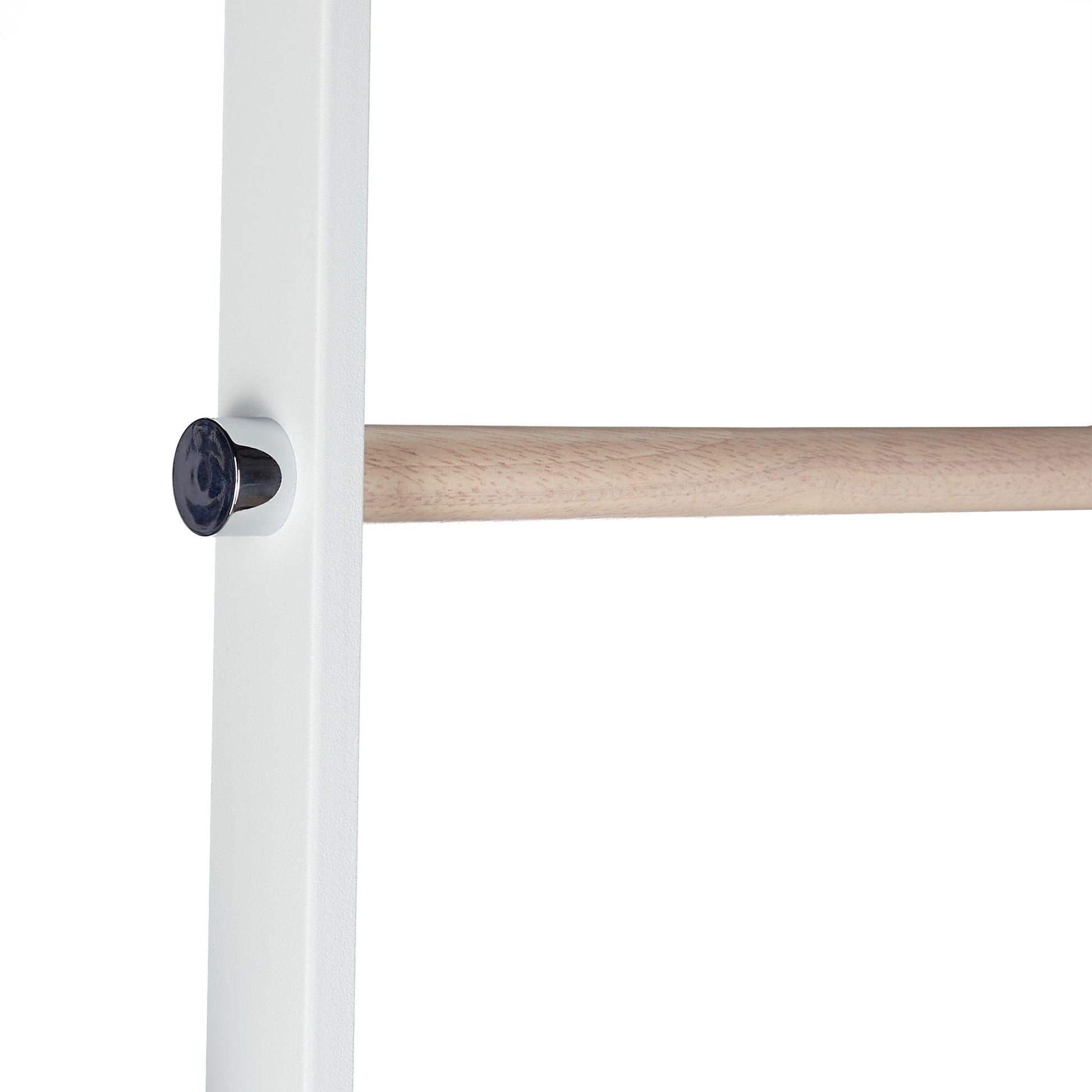 Handtuchleiter Holz & Metall Weiss-Hellbraun von Relaxdays