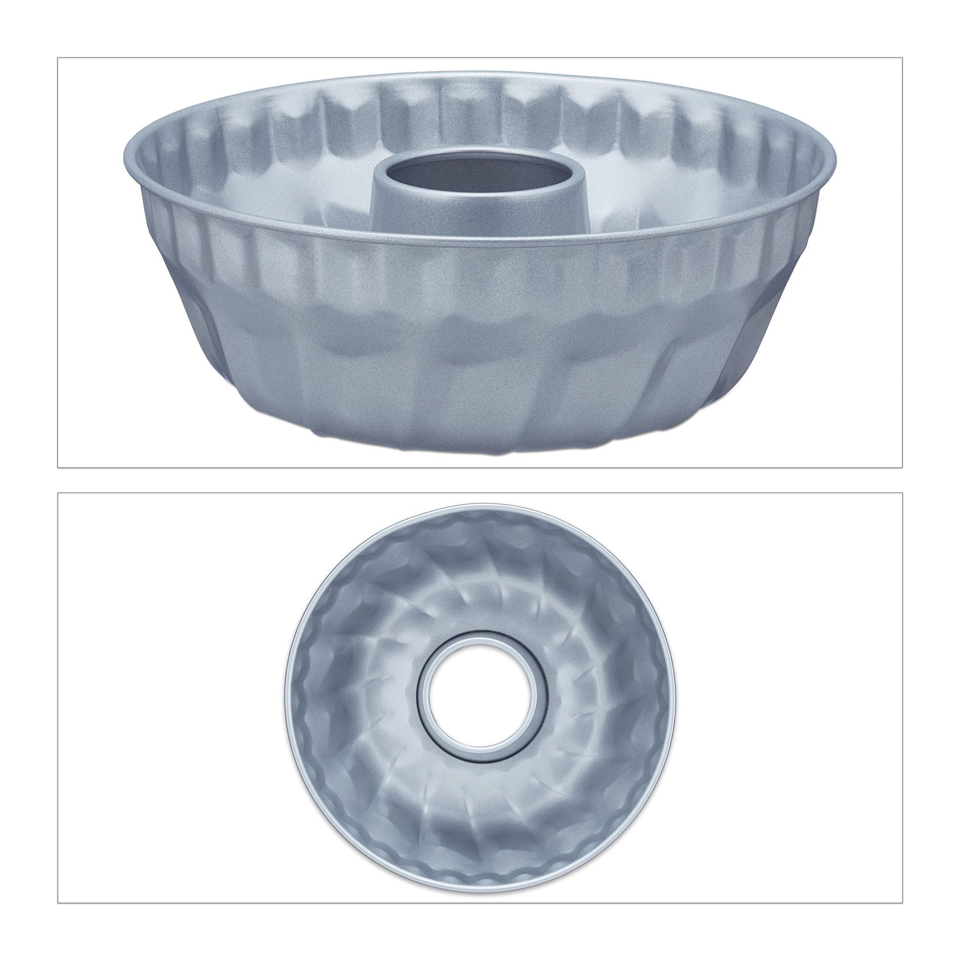 Gugelhupfform D: 25cm Silber von Relaxdays