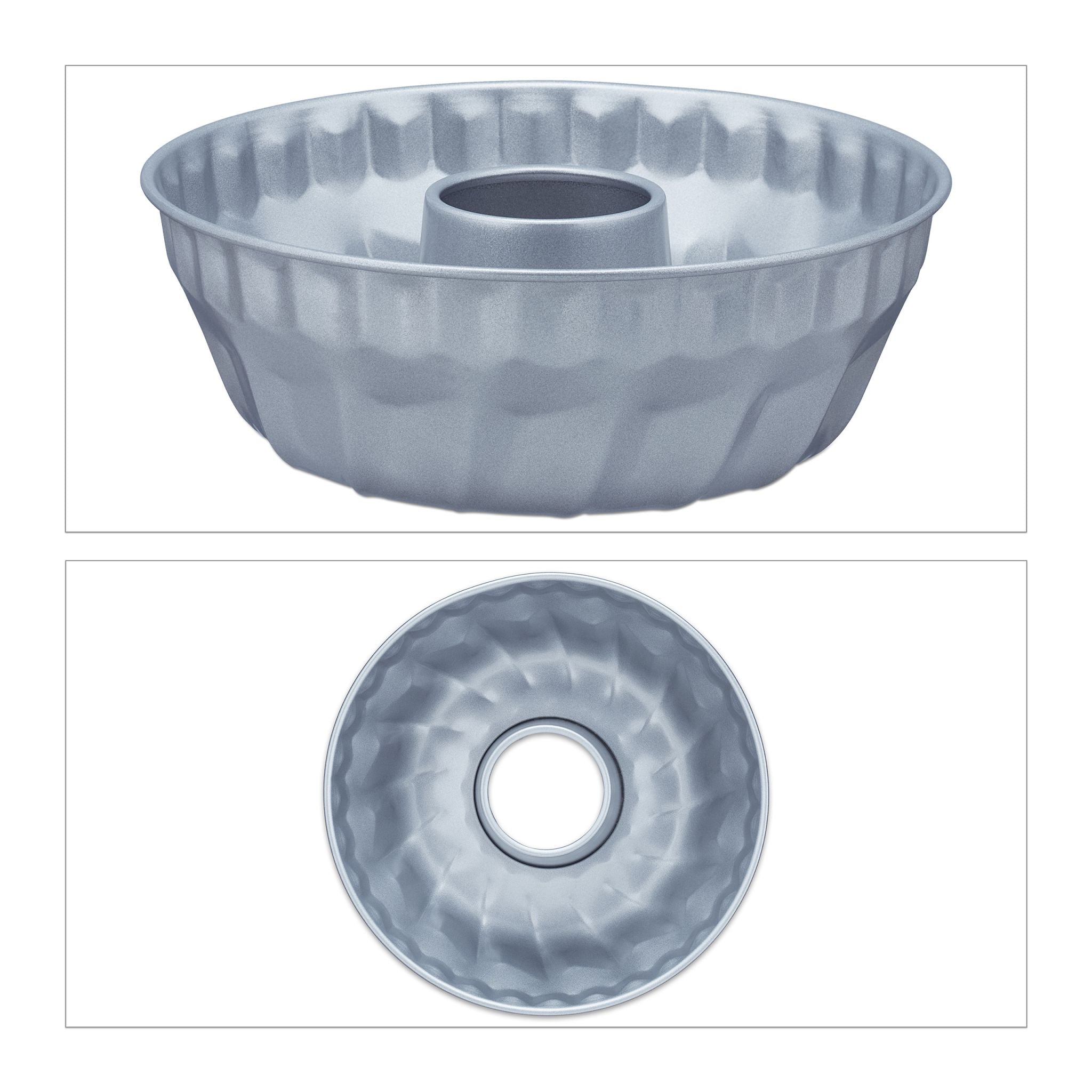 Gugelhupfform D: 25cm Silber von Relaxdays