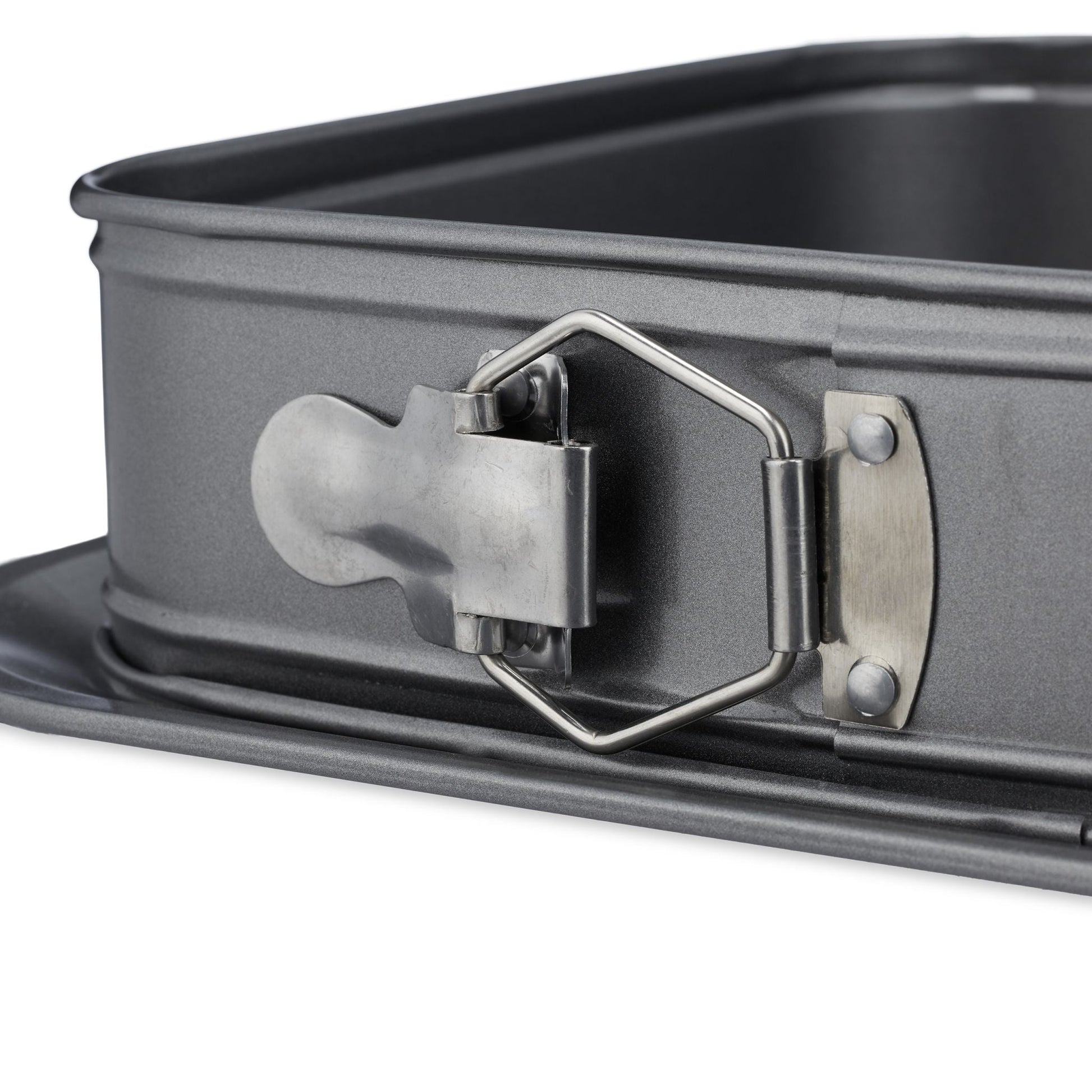Springform eckig mit laufschutz Anthrazit-Silber von Relaxdays