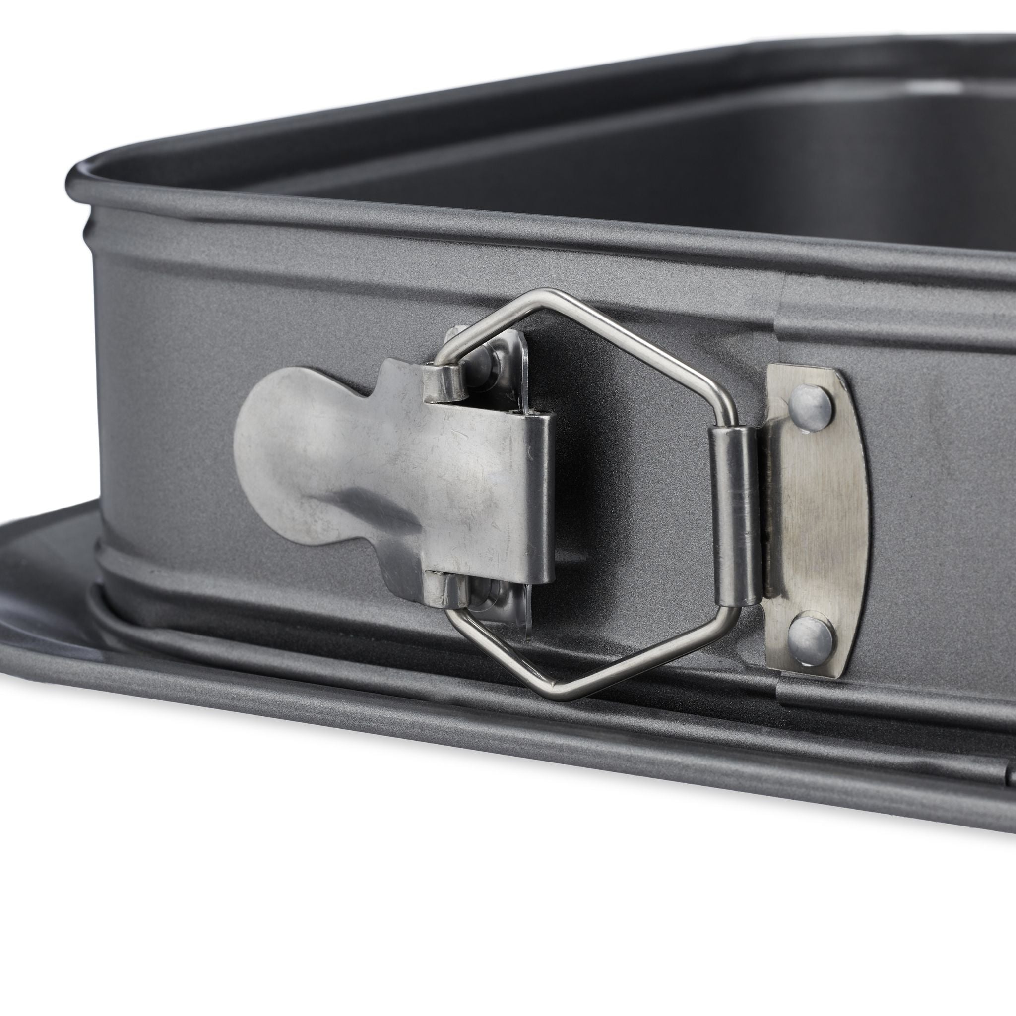 Springform eckig mit laufschutz Anthrazit-Silber von Relaxdays