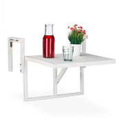 Holz Balkontisch klappbar Weiss von Relaxdays