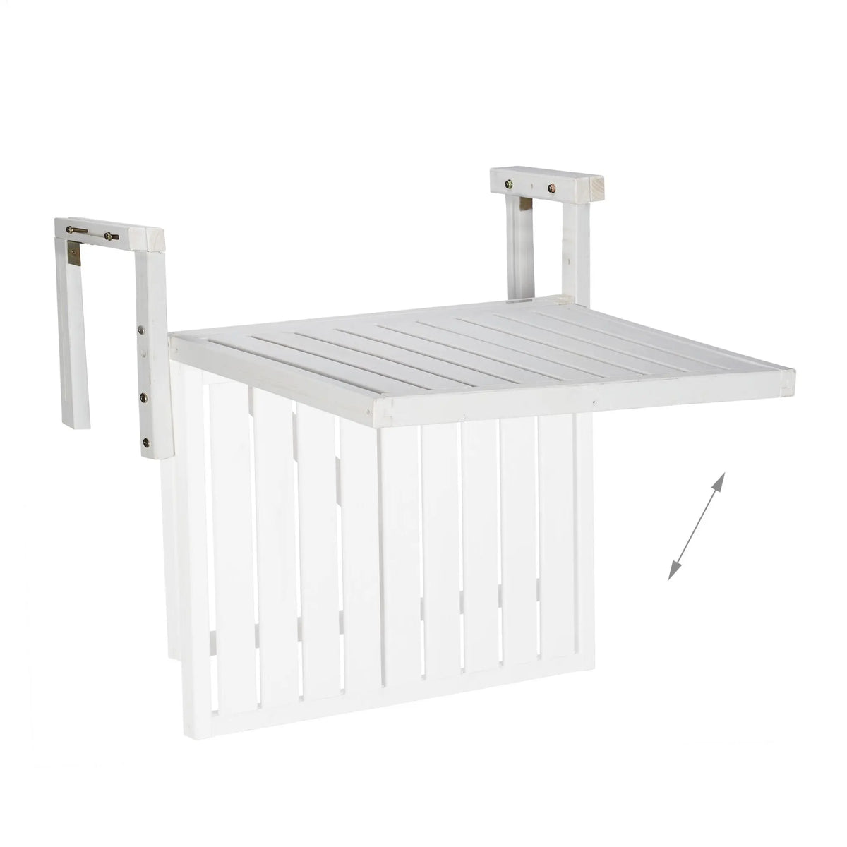 Holz Balkontisch klappbar Weiss von Relaxdays