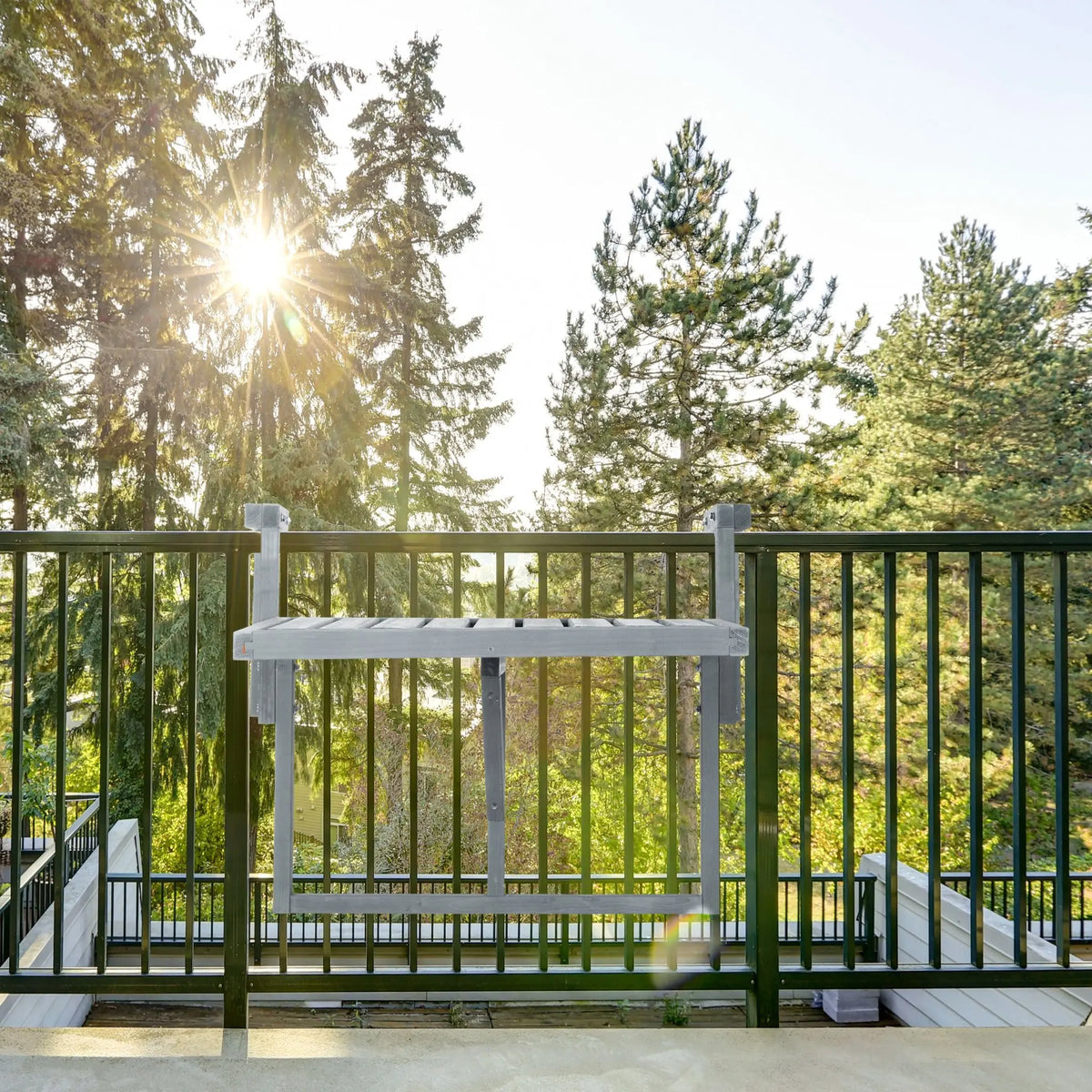 Balkon Hängetisch in Grau Grau von Relaxdays