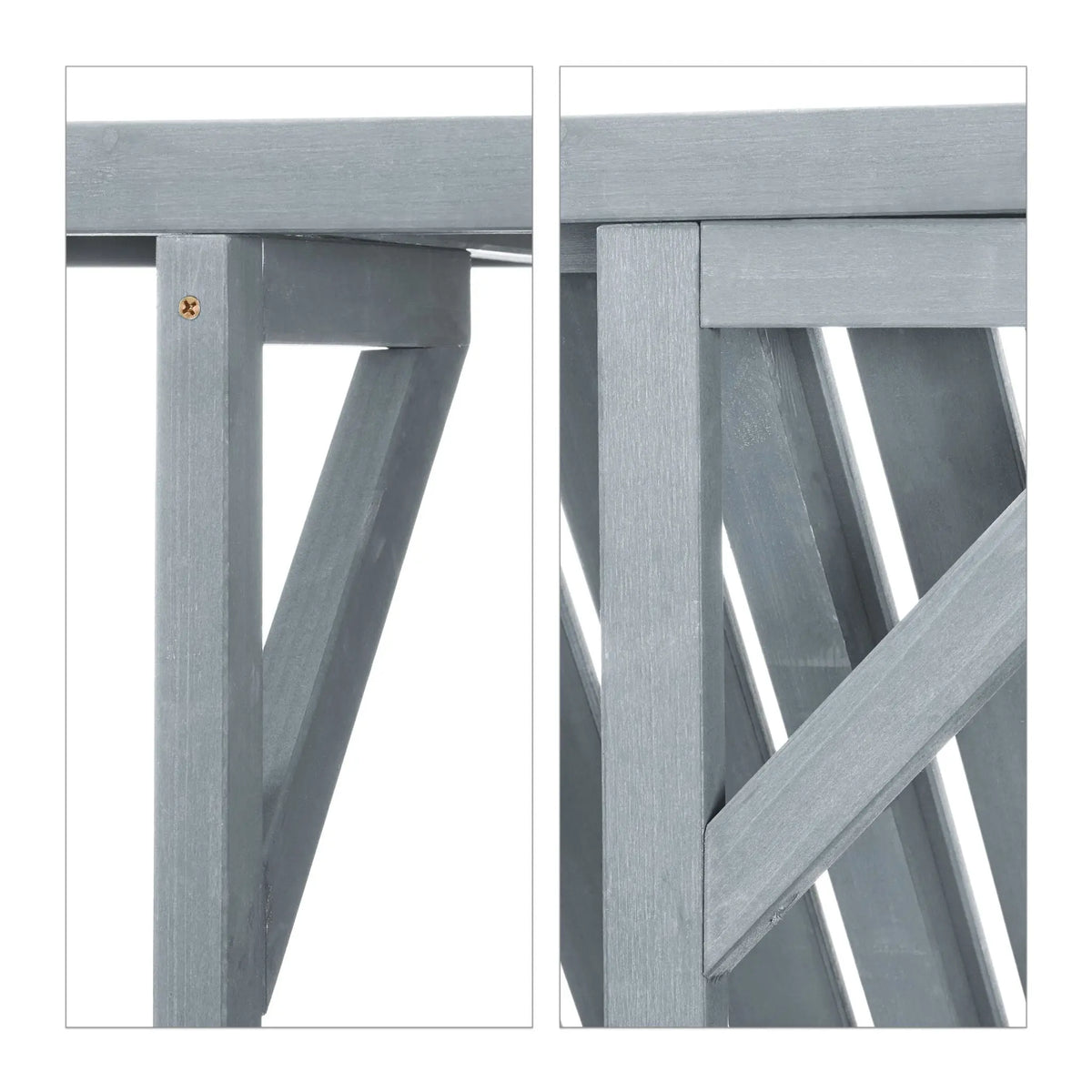 Balkon Hängetisch in Grau Grau von Relaxdays