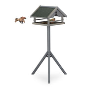 Graues Vogelfutterhaus mit Ständer Dunkelgrün-Grau von Relaxdays