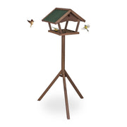 XXL Vogelfutterhaus mit Ständer Braun-Dunkelgrün von Relaxdays