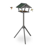 XXL Vogelfutterhaus mit Ständer Dunkelgrün-Grau von Relaxdays