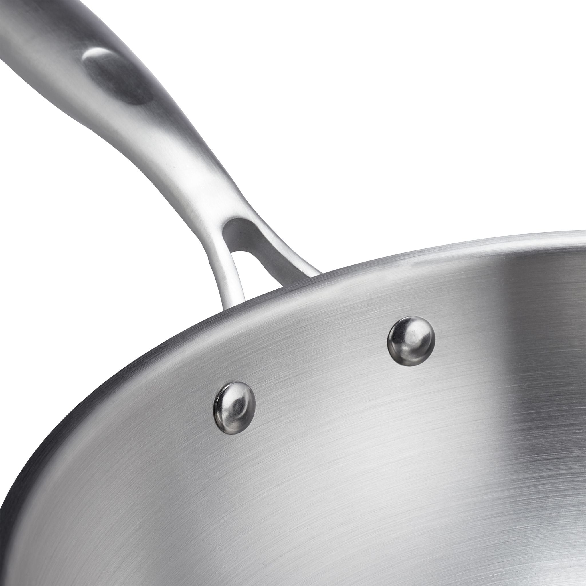 Edelstahl Wok mit Glasdeckel Silber-Transparent