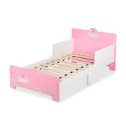 Kinderbett Schwan Weiss-Hellbraun-Rosa von Relaxdays