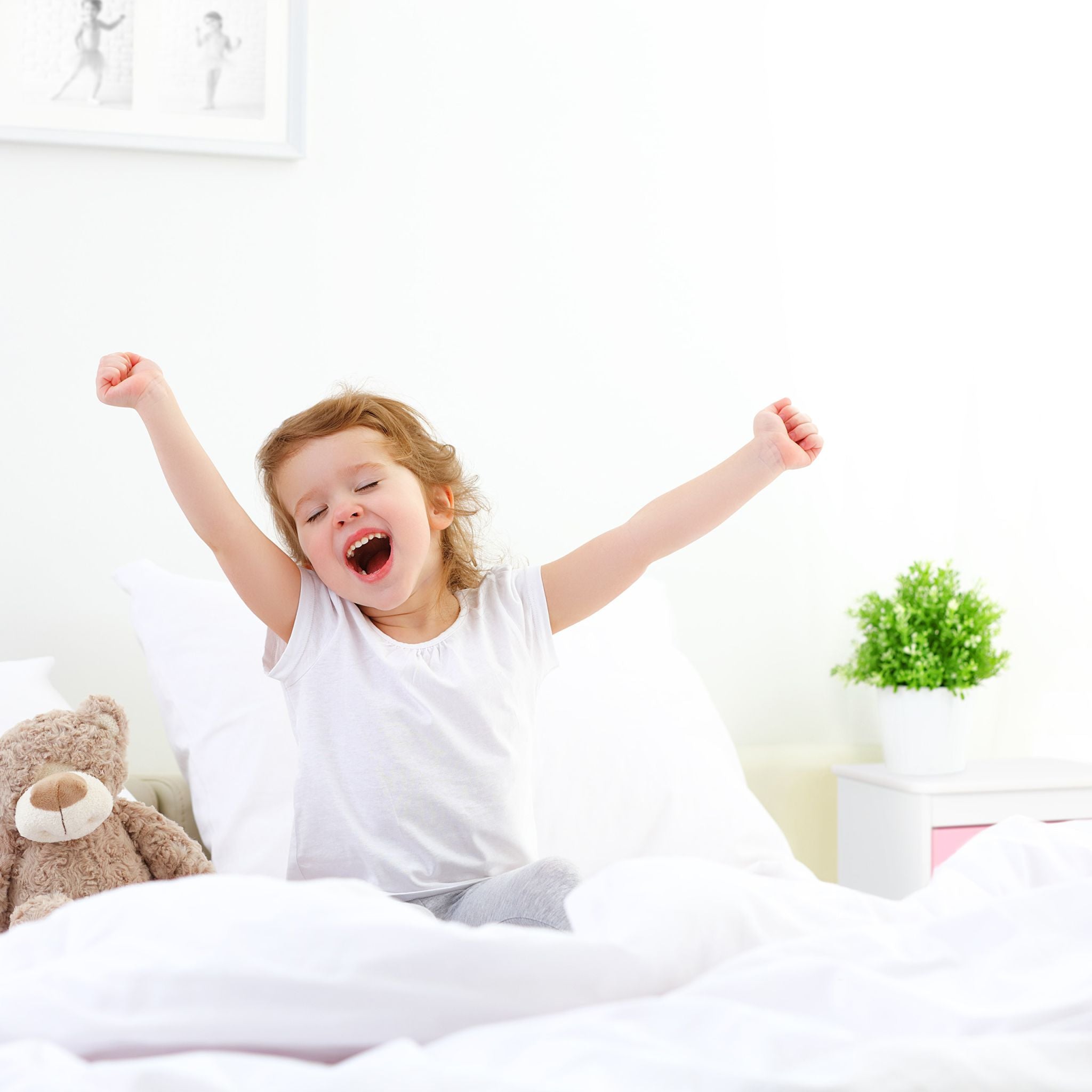Kinder Nachttisch Schwan Weiss-Rosa von Relaxdays