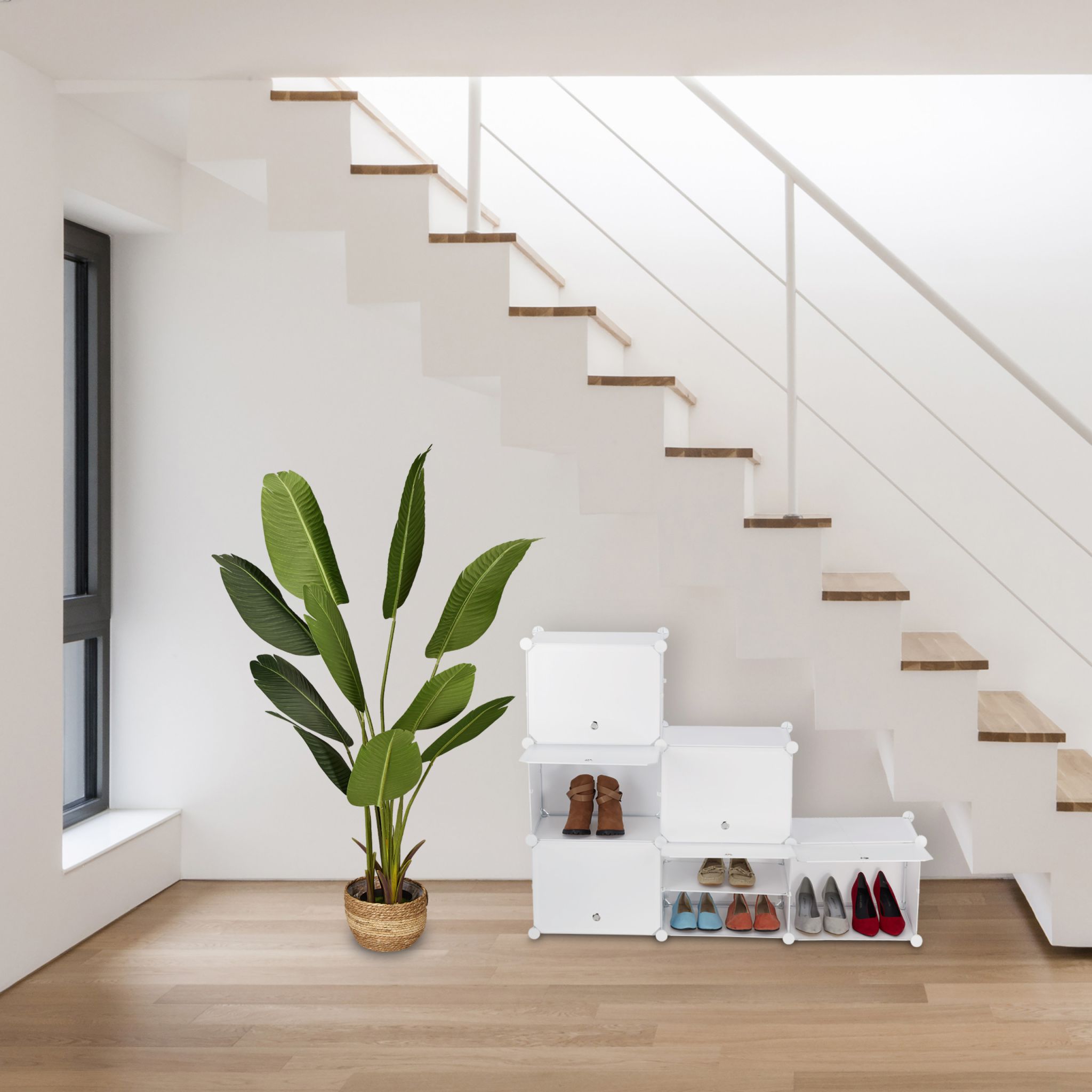 Schuhschrank mit 12 Fächern Weiss von Relaxdays