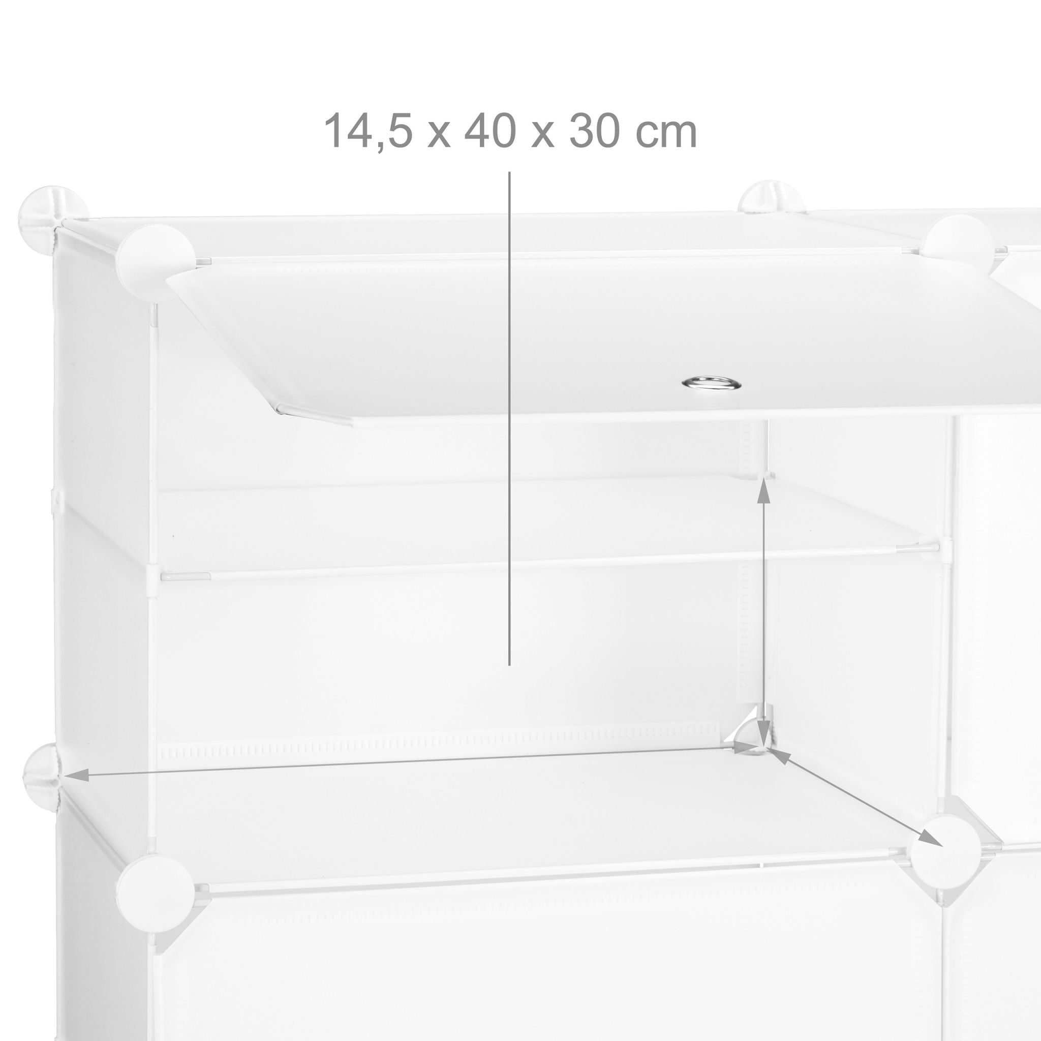 Schuhschrank mit 12 Fächern Weiss von Relaxdays