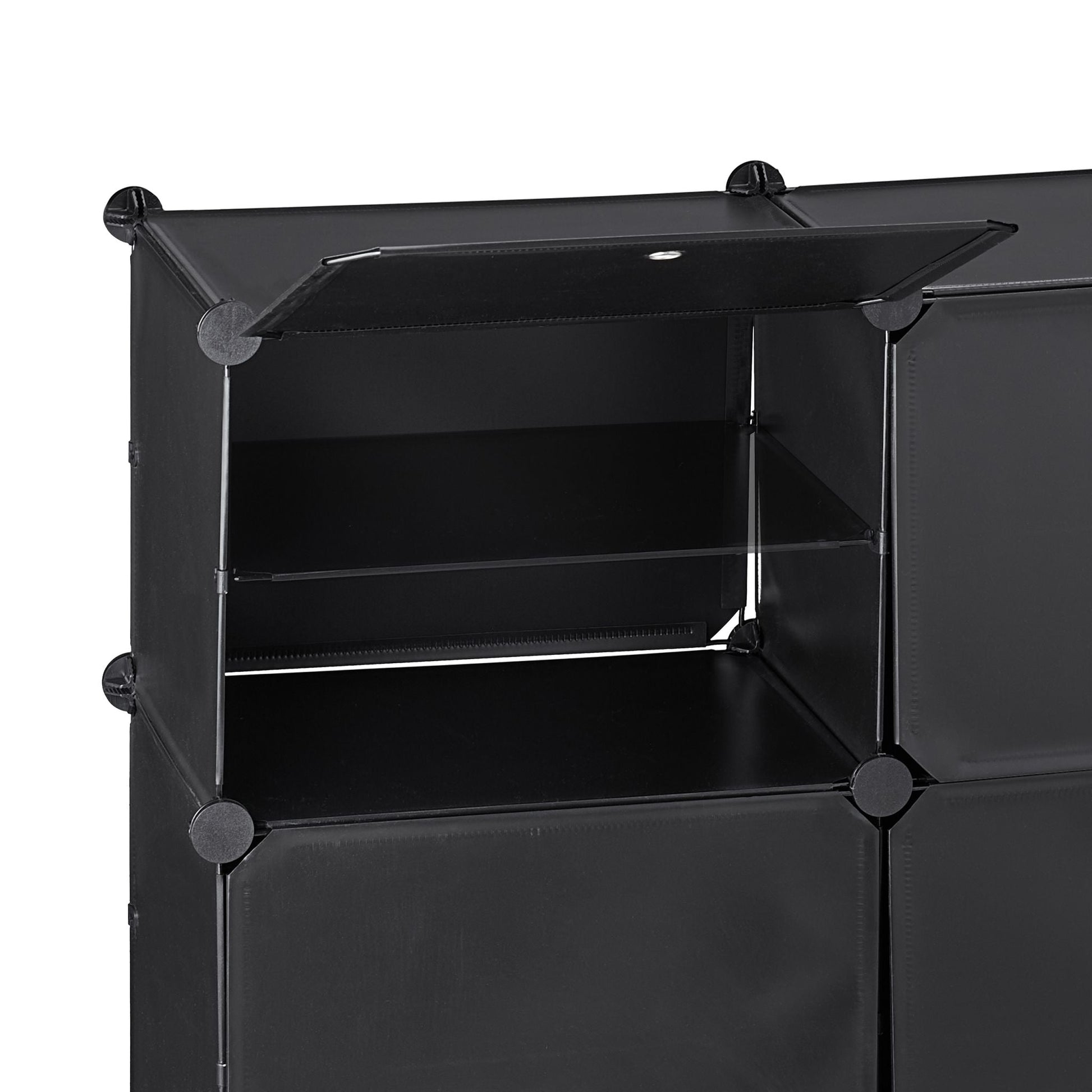 Schuhschrank mit 24 Fächern Schwarz von Relaxdays
