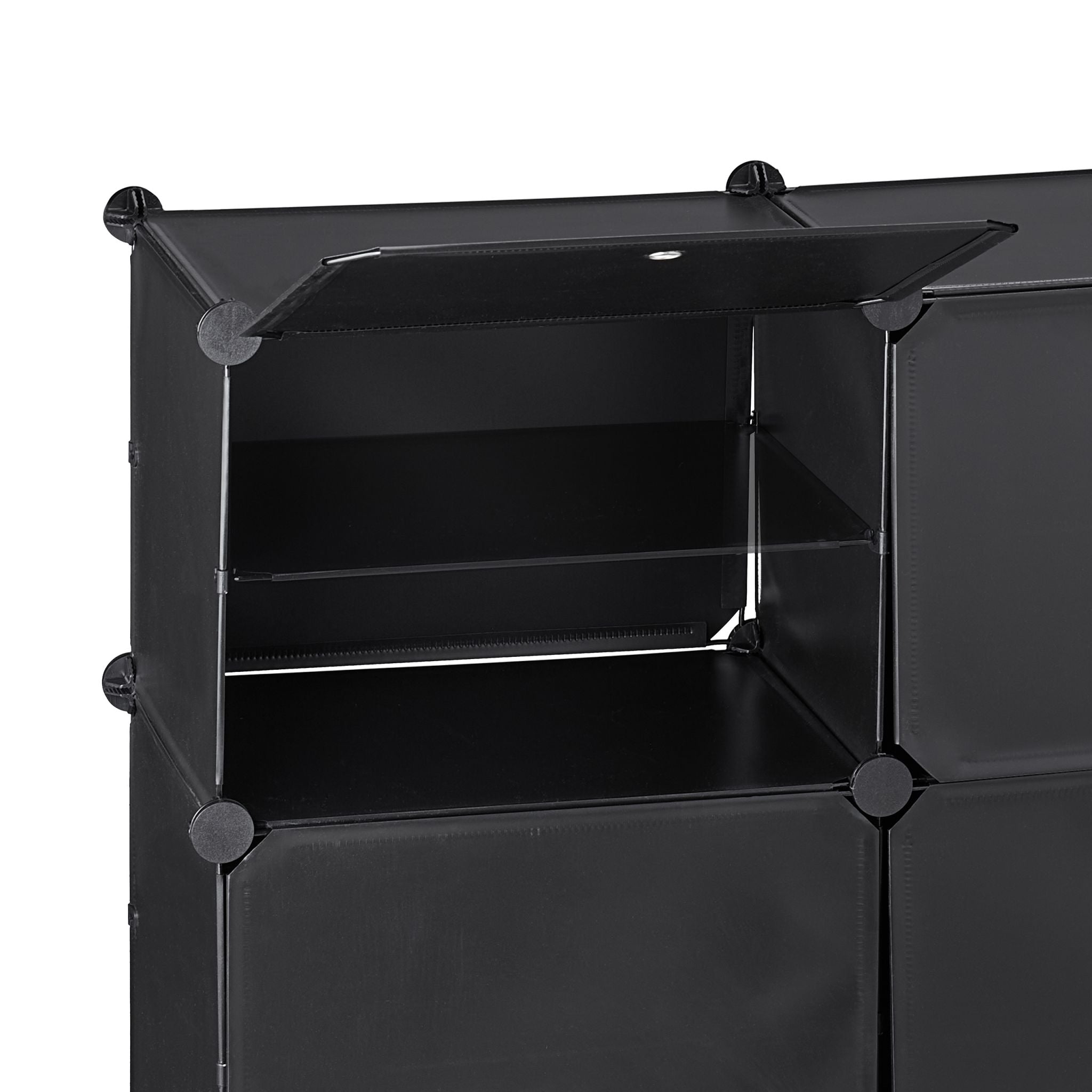 Schuhschrank mit 24 Fächern Schwarz von Relaxdays