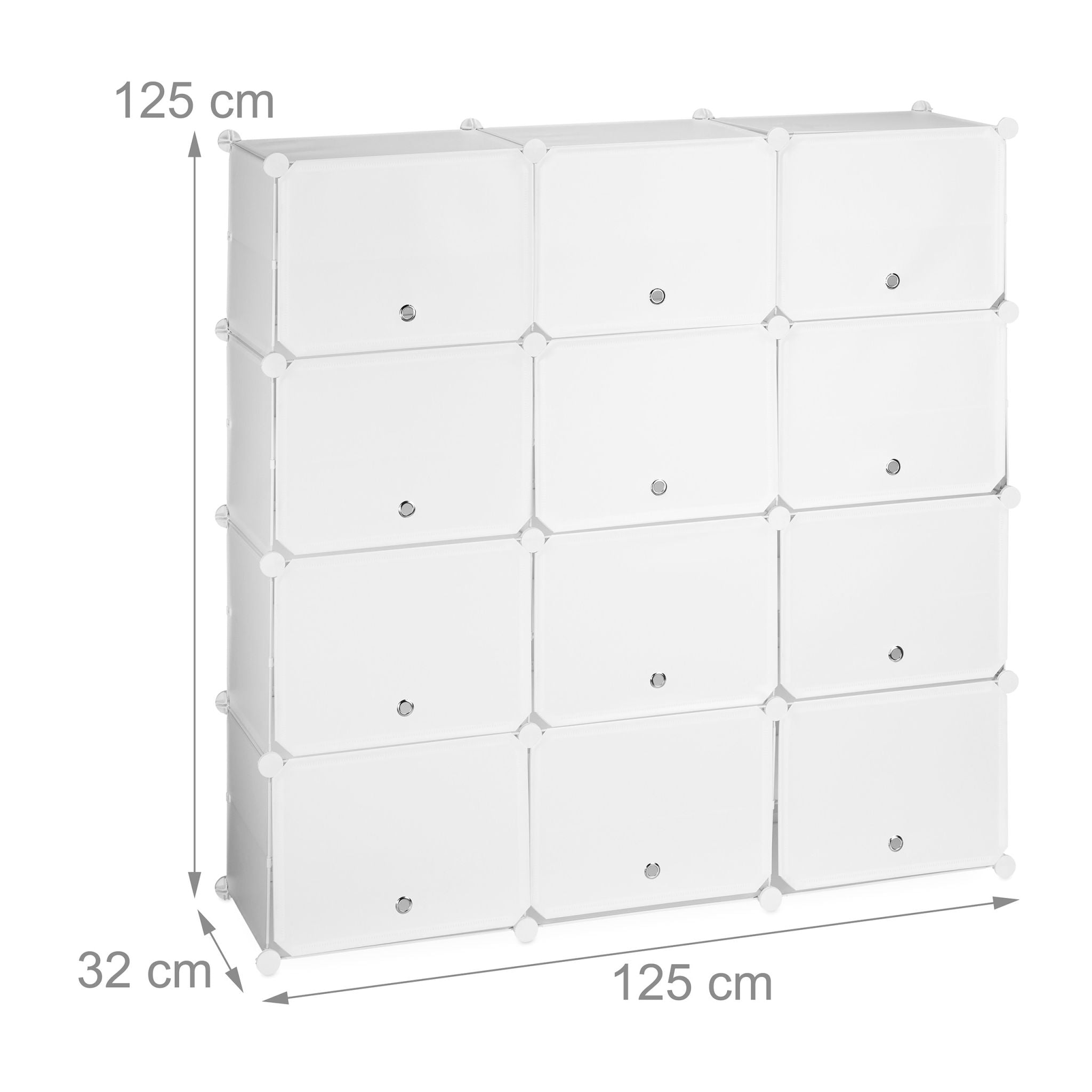 Schuhschrank Stecksystem 24 Fächer Weiss von Relaxdays