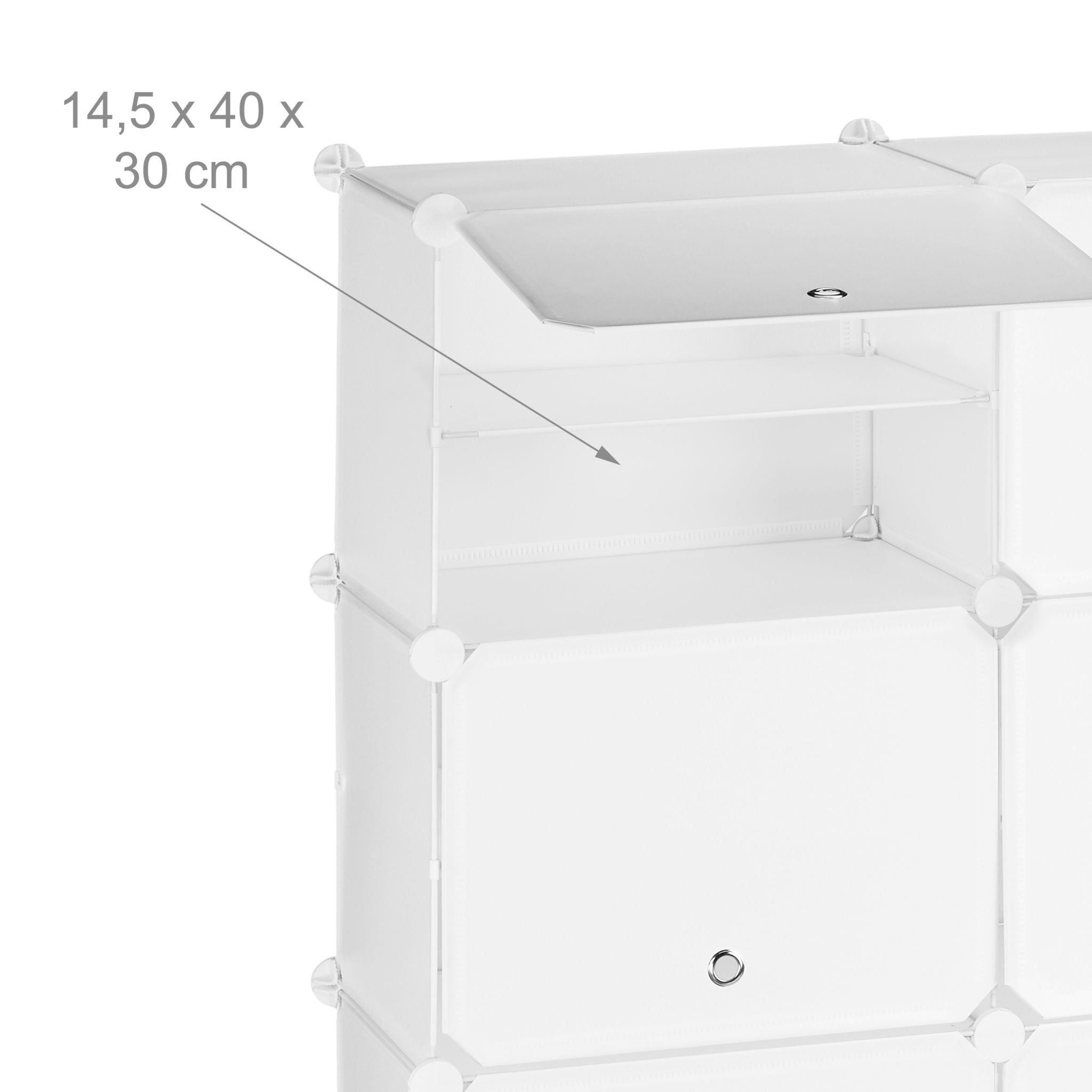 Schuhschrank Stecksystem 24 Fächer Weiss von Relaxdays