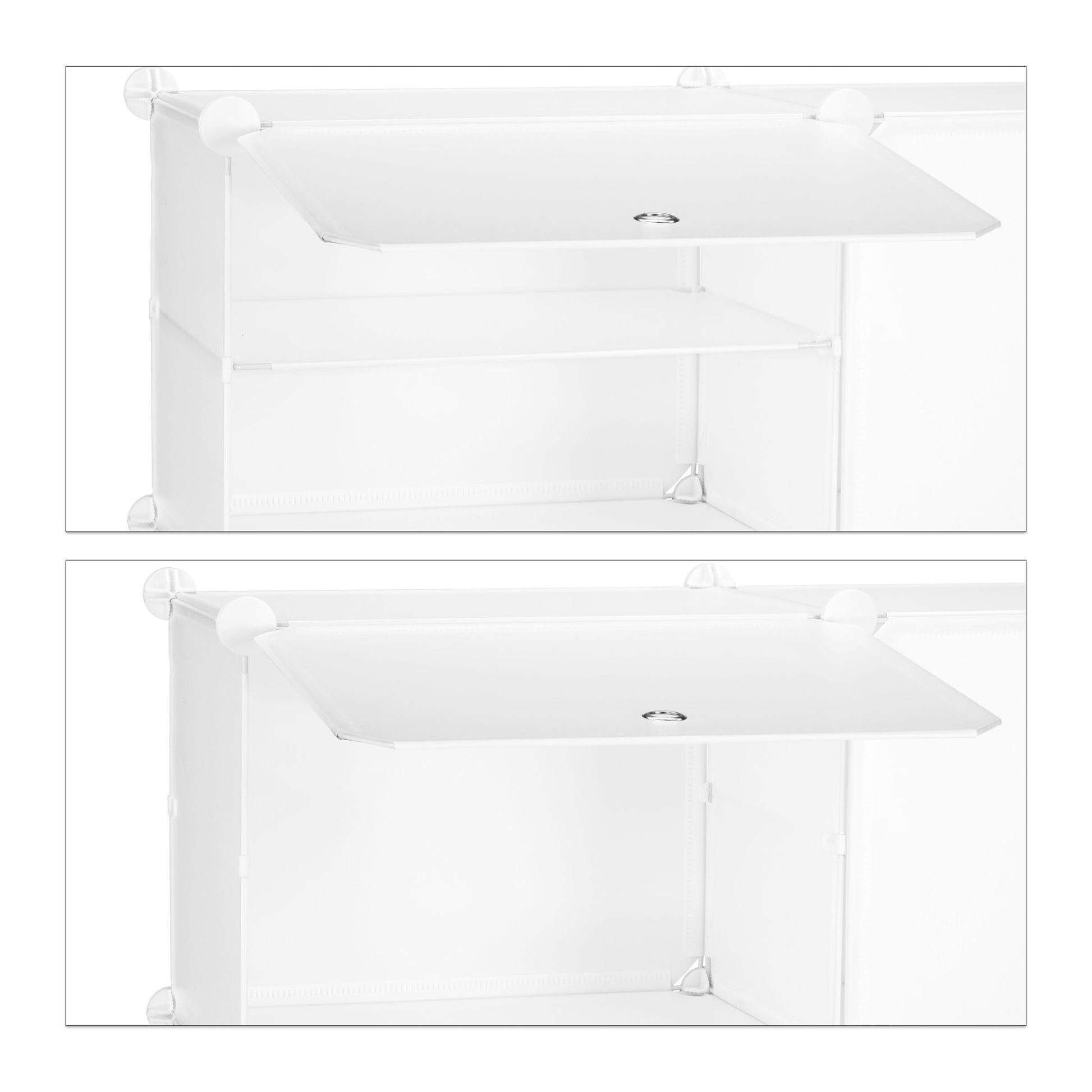 Schuhschrank Stecksystem 24 Fächer Weiss von Relaxdays