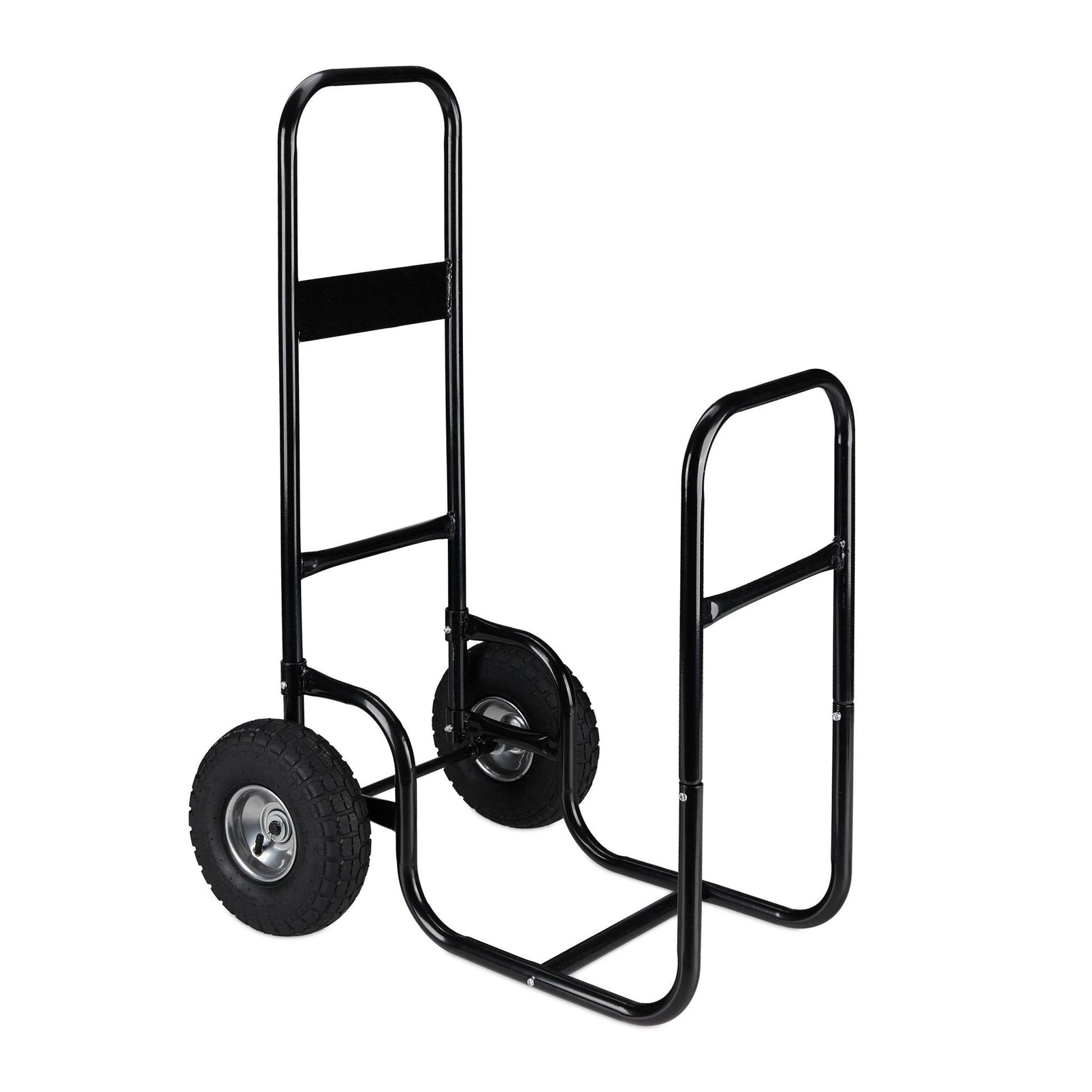 Kaminholzwagen Stahl Schwarz von Relaxdays