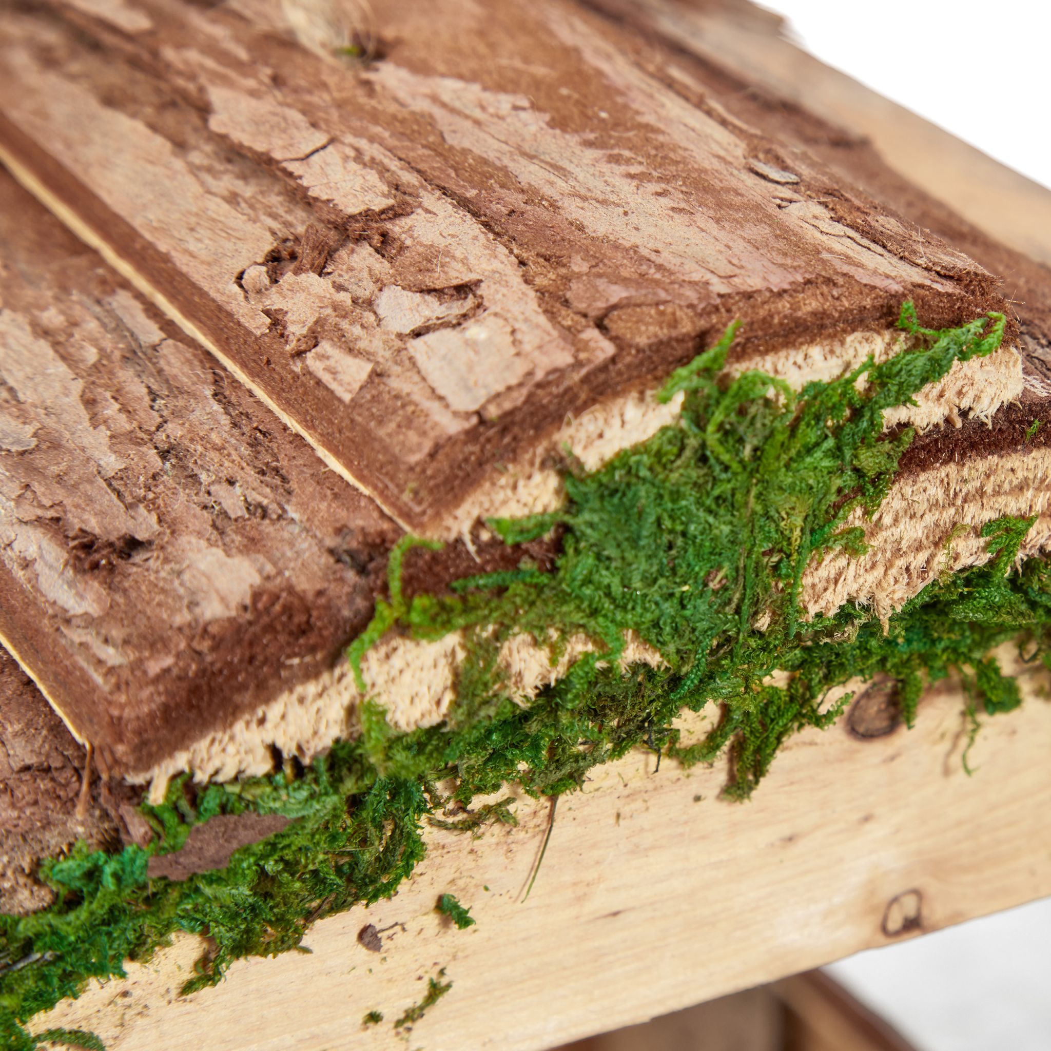 Vogelfutterhaus mit Rinde Braun von Relaxdays