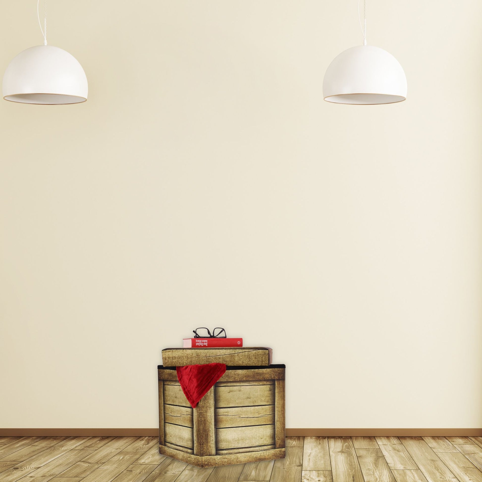 Sitzhocker mit Stauraum Braun-Schwarz von Relaxdays