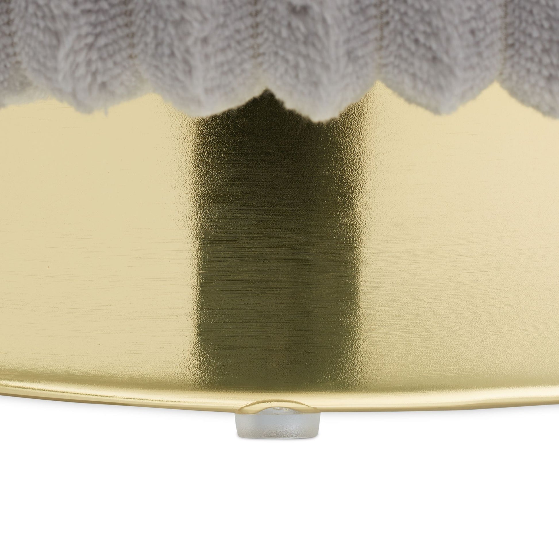 Samthocker mit Stauraum Gold-Grau von Relaxdays