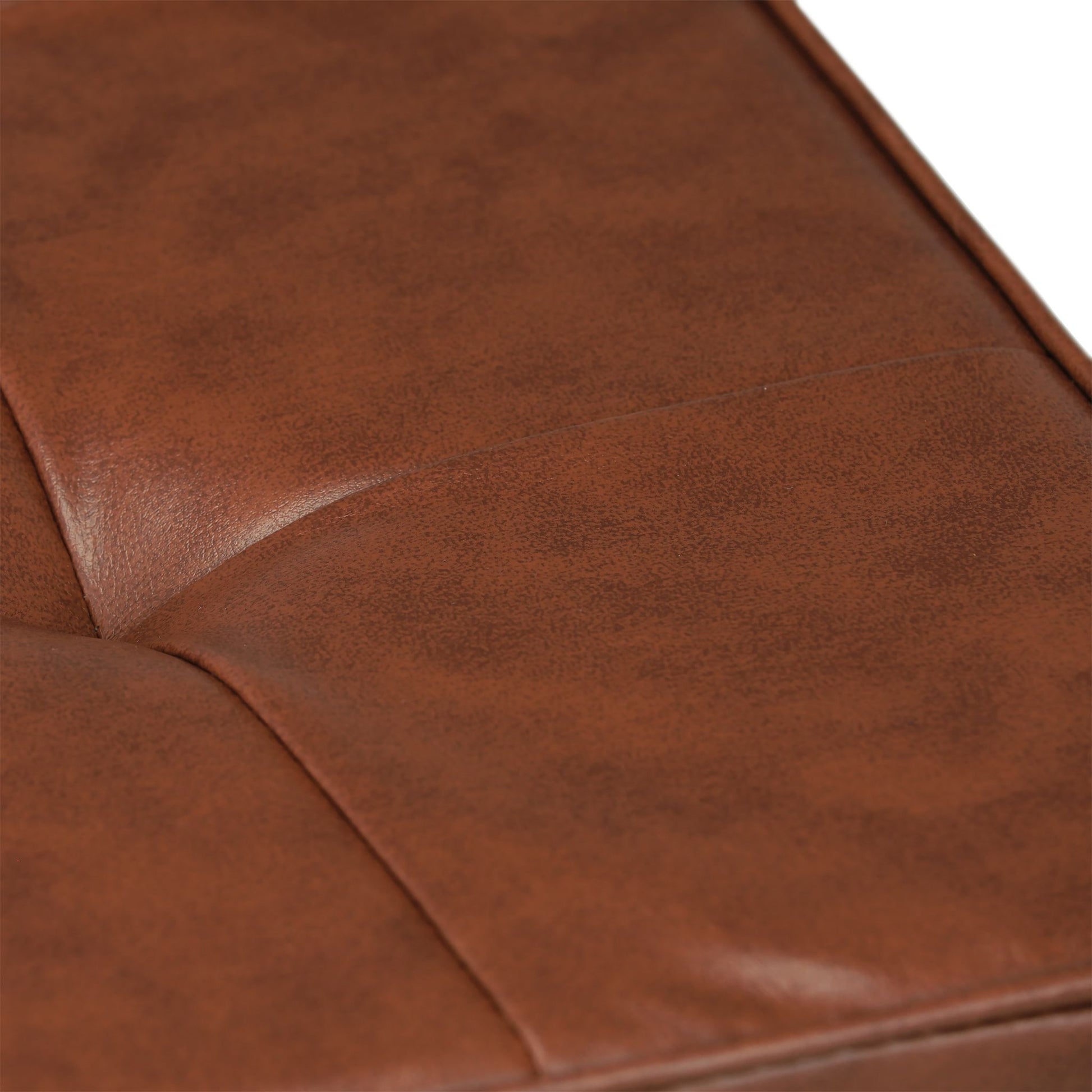 Sitzhocker mit Kunstleder Dunkelbraun-Schwarz von Relaxdays