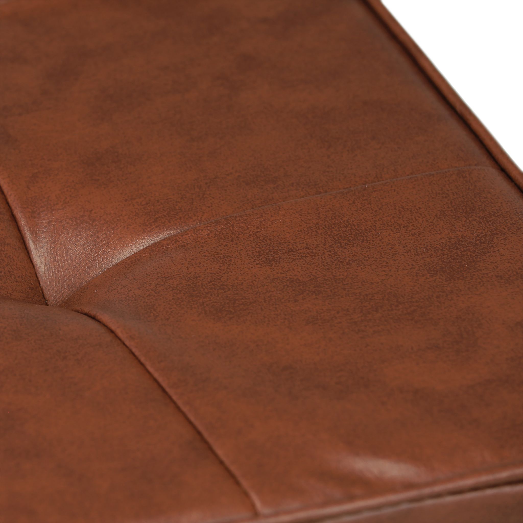 Sitzhocker mit Kunstleder Dunkelbraun-Schwarz von Relaxdays