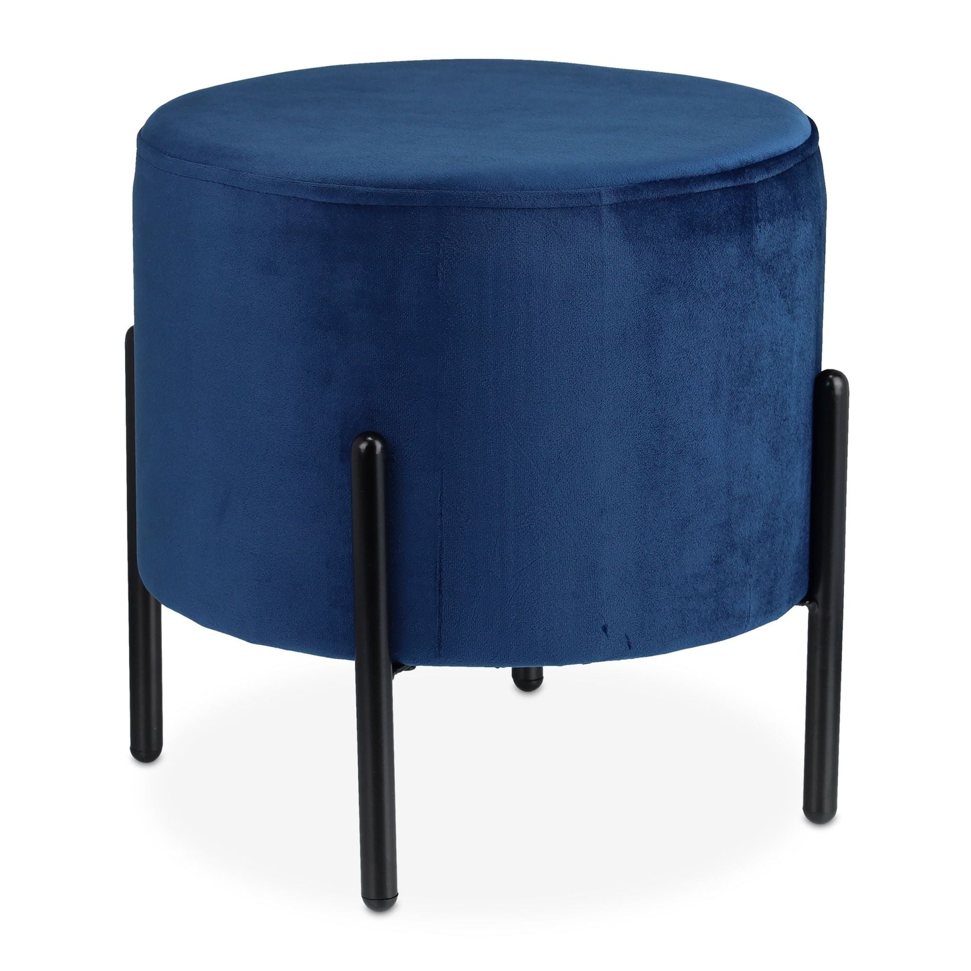 Samthocker Dunkelblau-Schwarz von Relaxdays