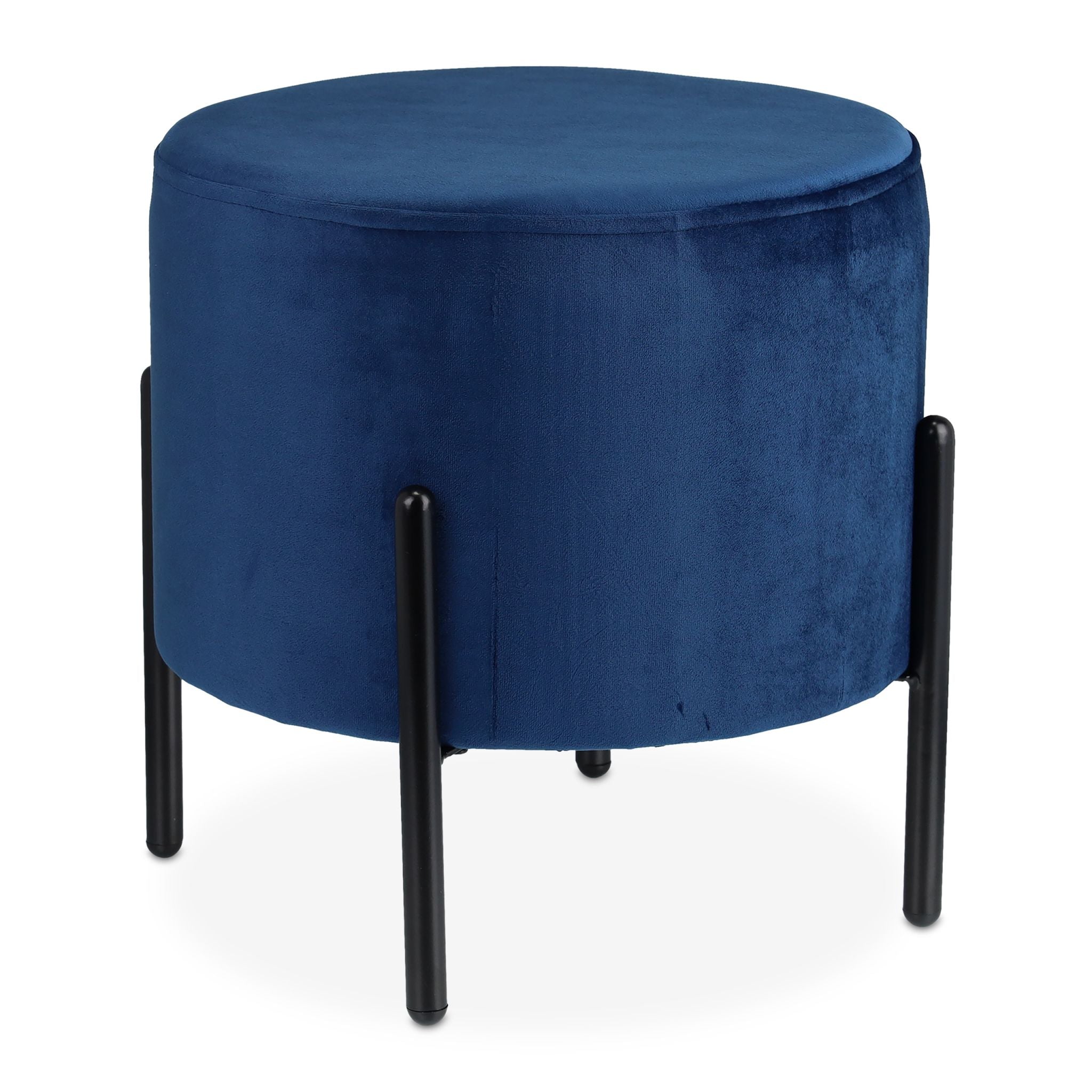 Samthocker Dunkelblau-Schwarz von Relaxdays