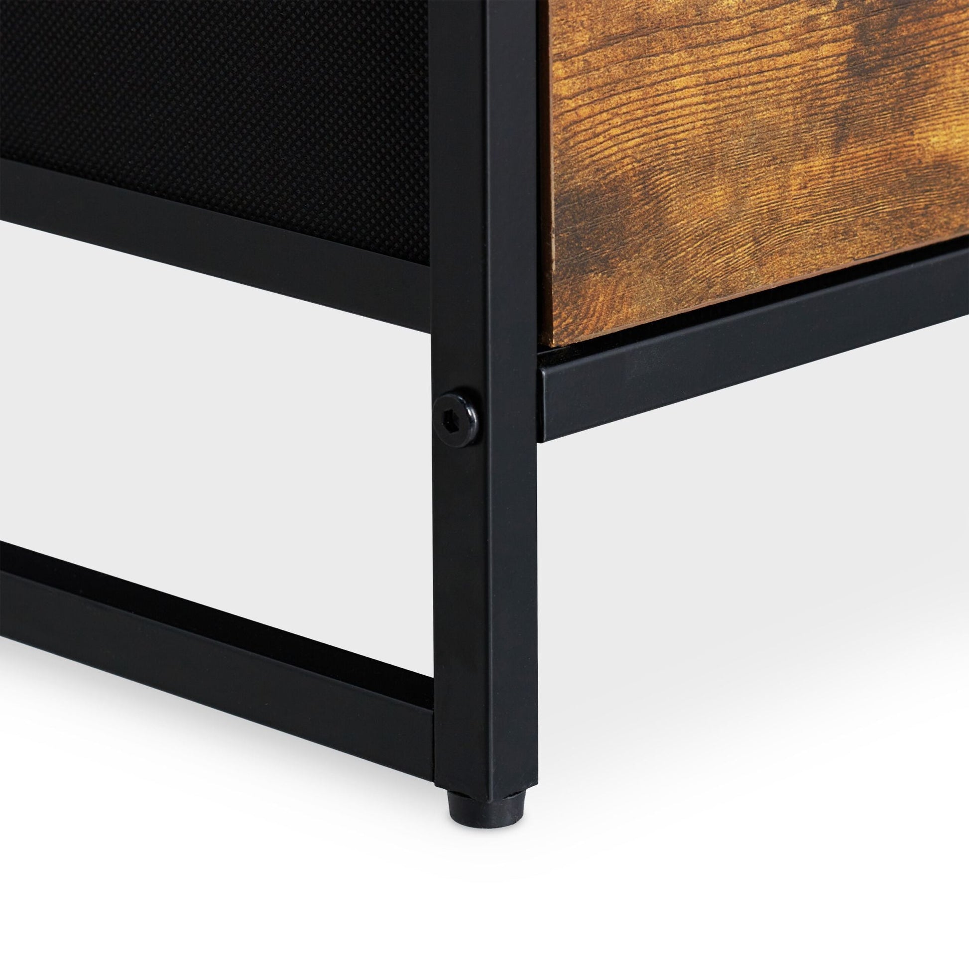Kommode 6 Schubladen Braun-Schwarz von Relaxdays