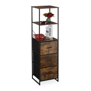 Vintage Regal Industrial Design Dunkelbraun-Schwarz von Relaxdays