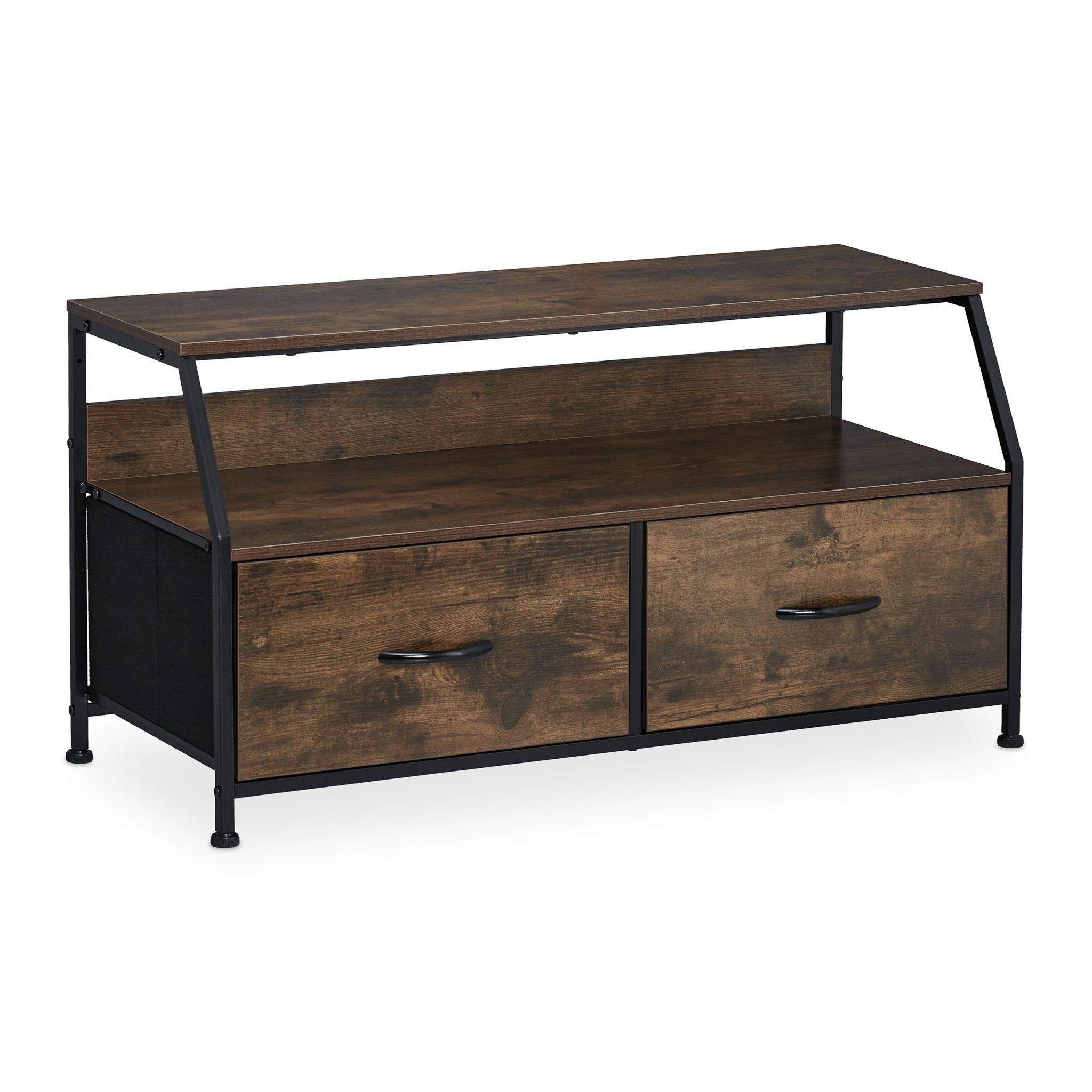 TV Board Industrial Style Braun-Schwarz von Relaxdays