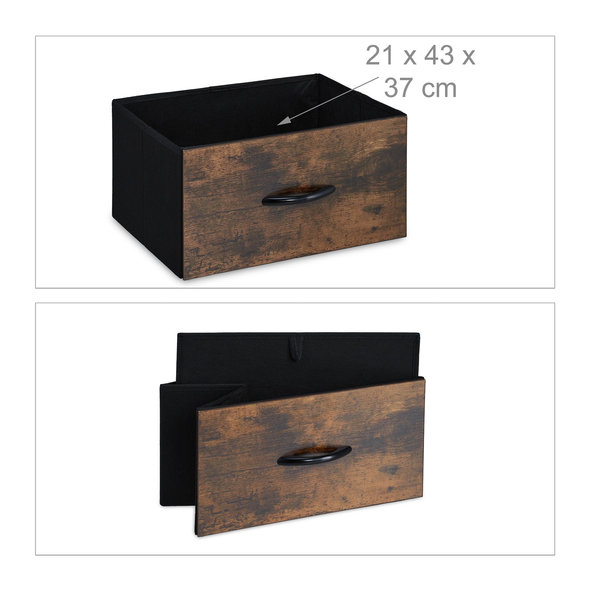 TV Board Industrial Style Braun-Schwarz von Relaxdays