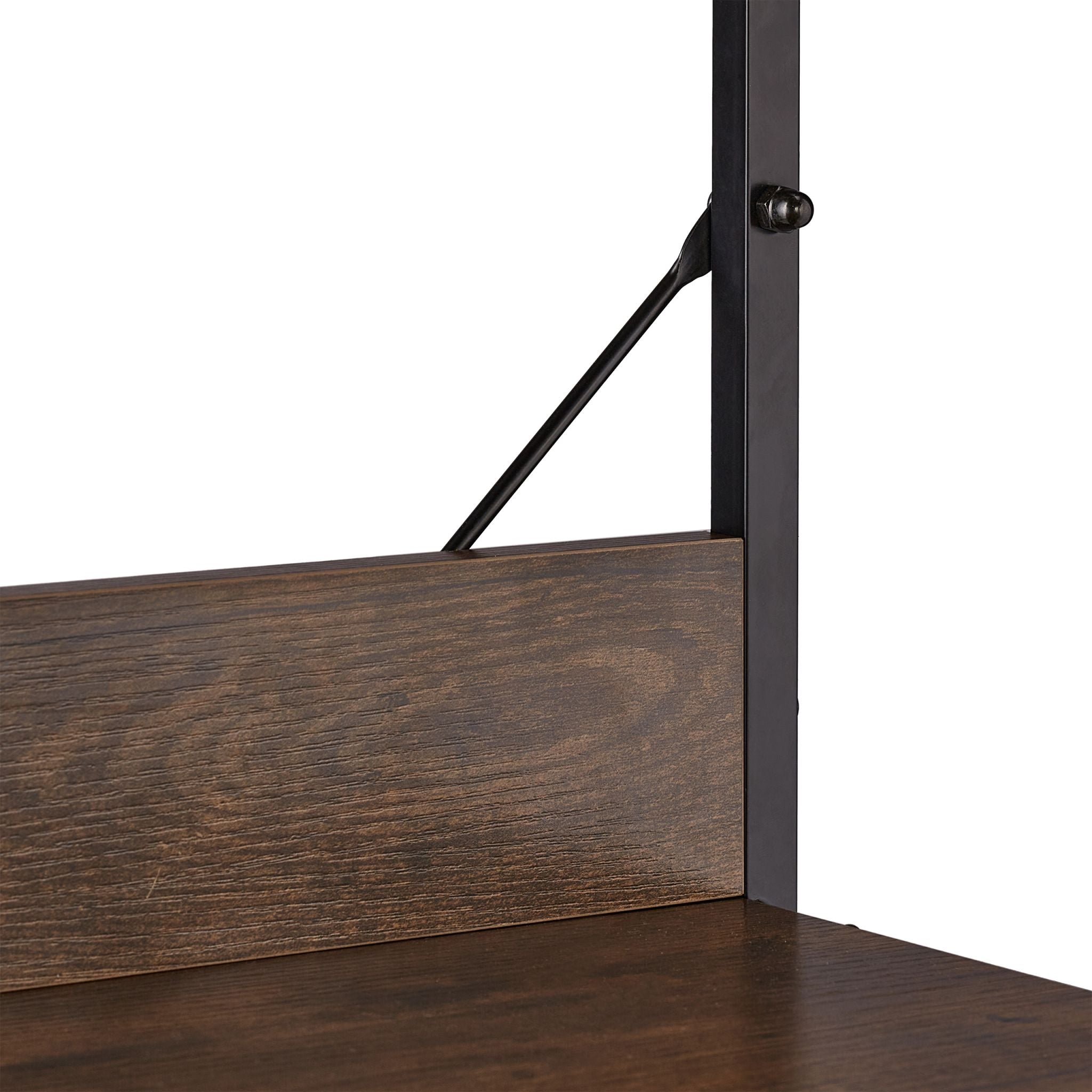 Vintage Regal Industrial Design Dunkelbraun-Schwarz von Relaxdays