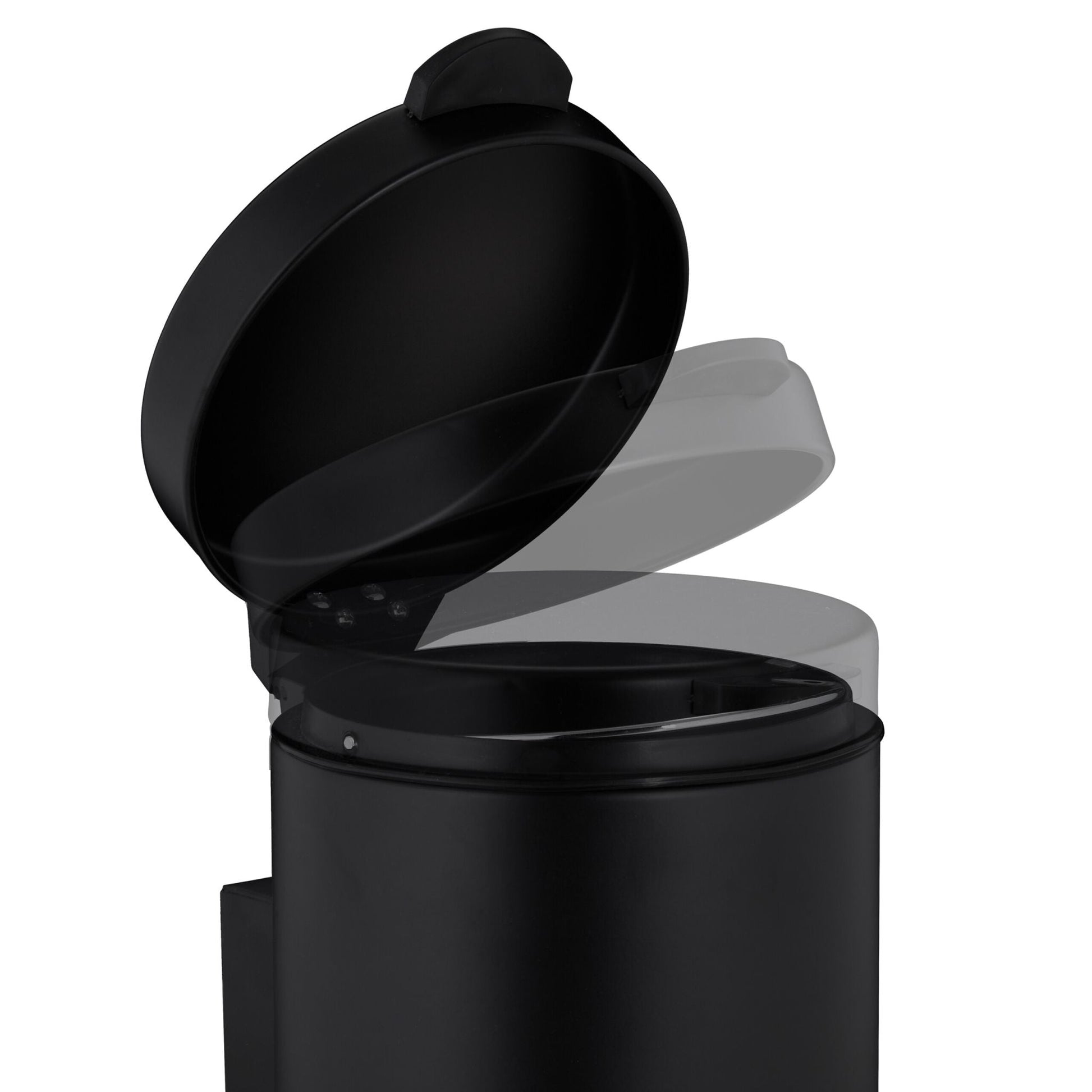 Kosmetikeimer Wandmontage 3 Liter Schwarz von Relaxdays