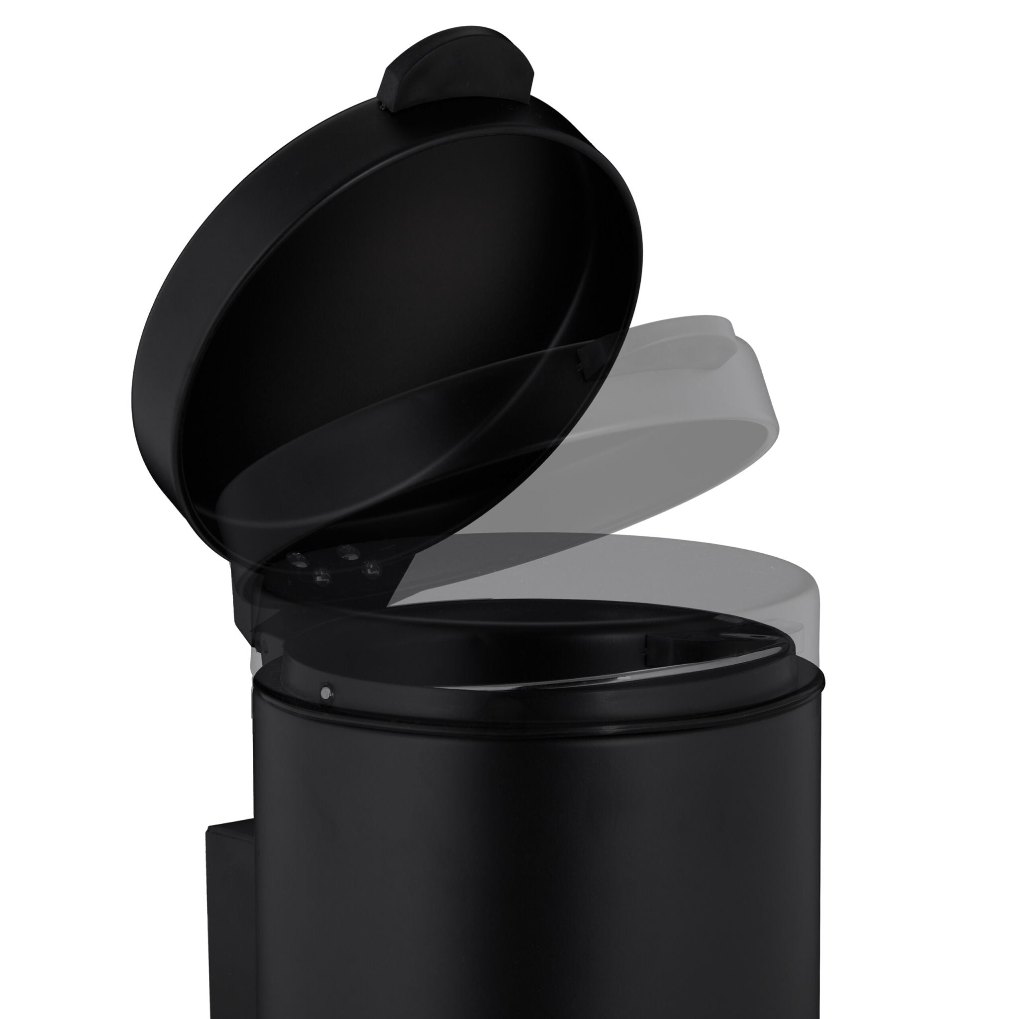 Kosmetikeimer Wandmontage 3 Liter Schwarz von Relaxdays