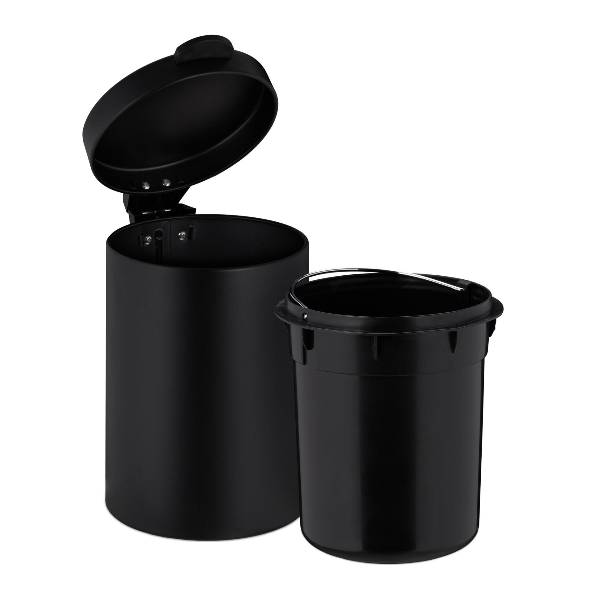 Kosmetikeimer Wandmontage 3 Liter Schwarz von Relaxdays