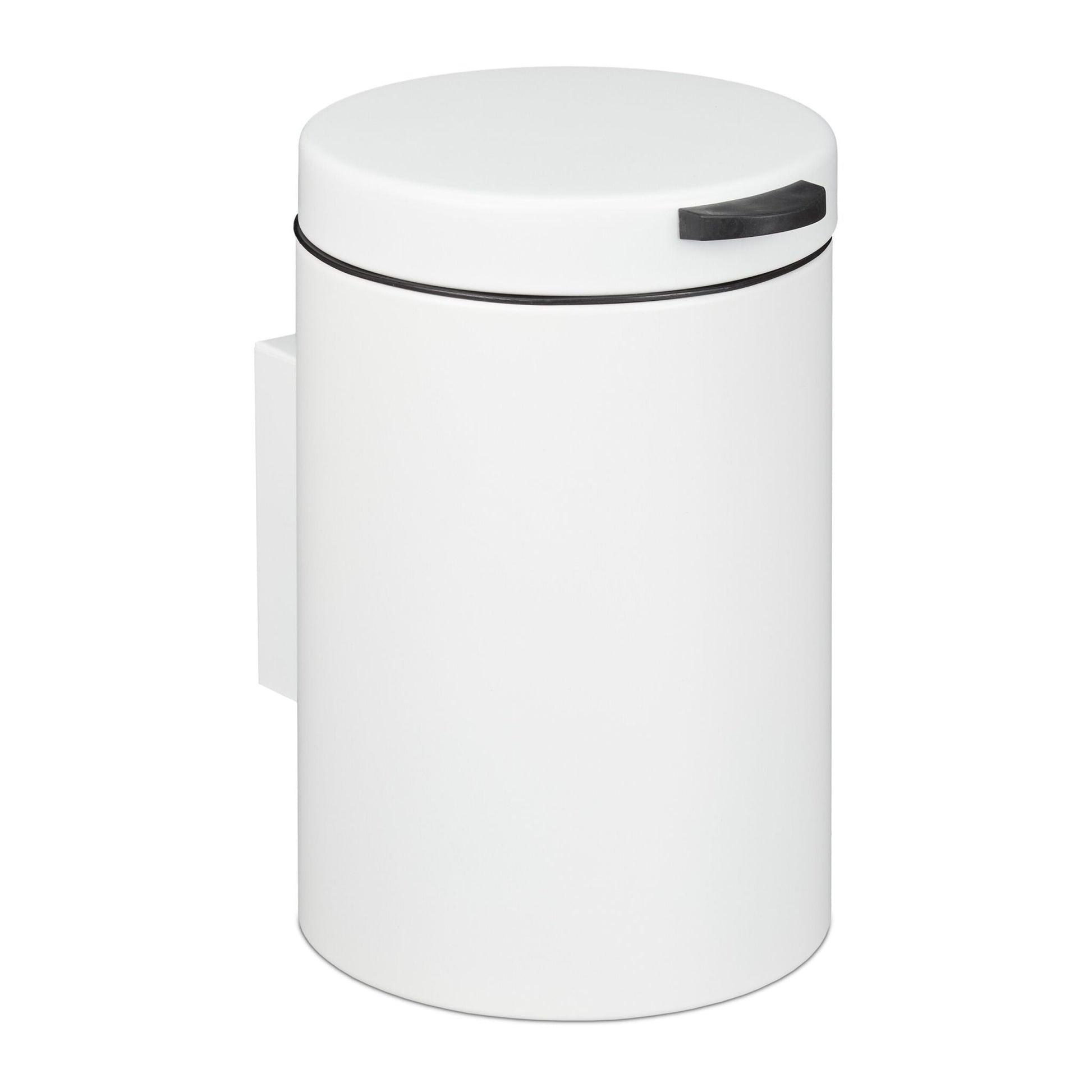 Kosmetikeimer Wandmontage 3 Liter Weiss-Schwarz von Relaxdays