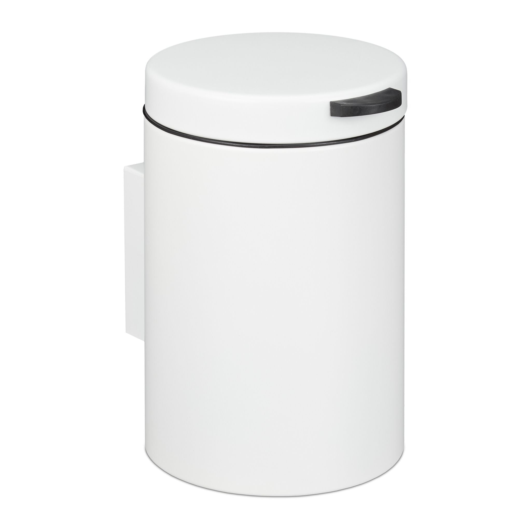 Kosmetikeimer Wandmontage 3 Liter Weiss-Schwarz von Relaxdays